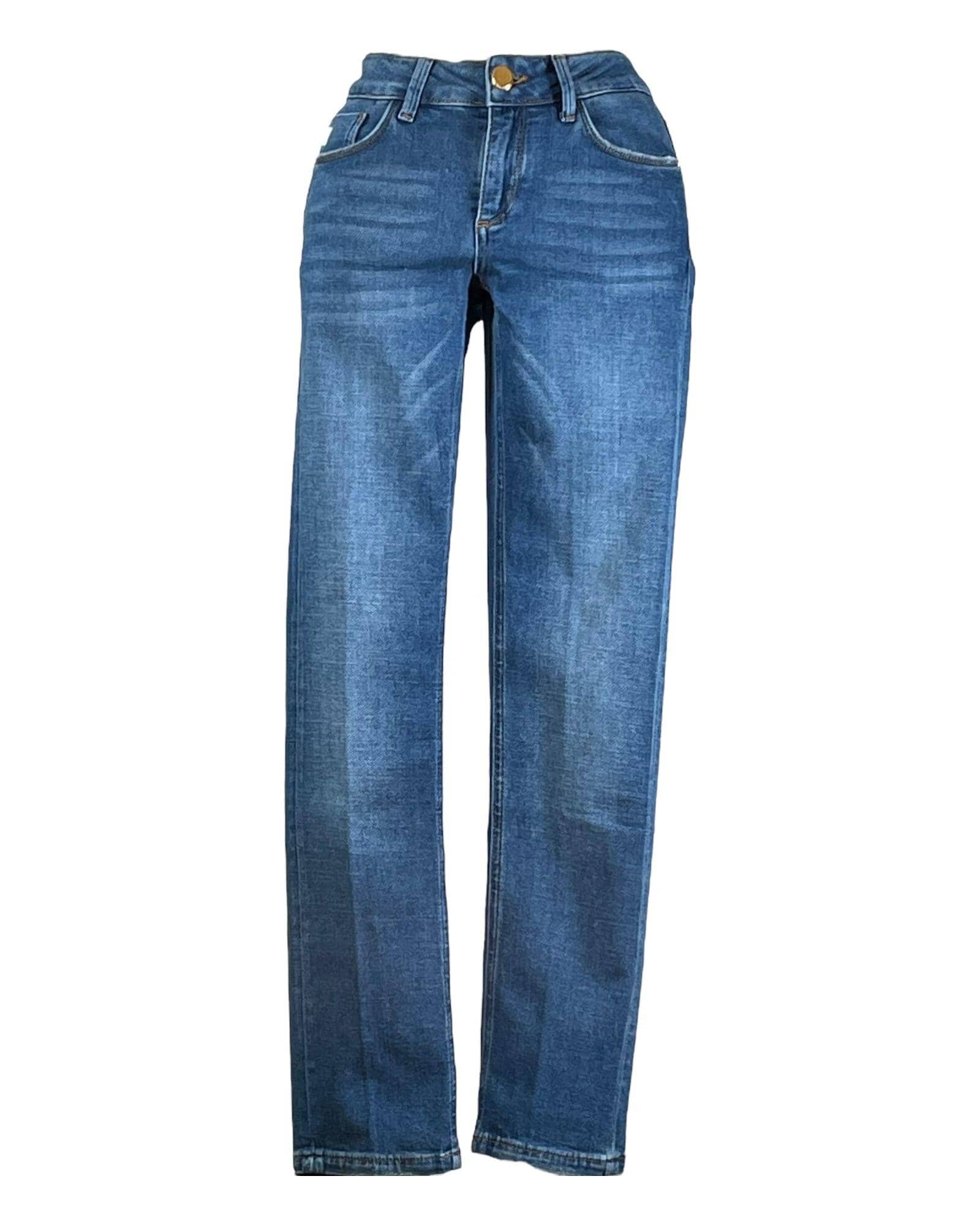 Rosengarten Straight Jeanshose Goldgarn Denim