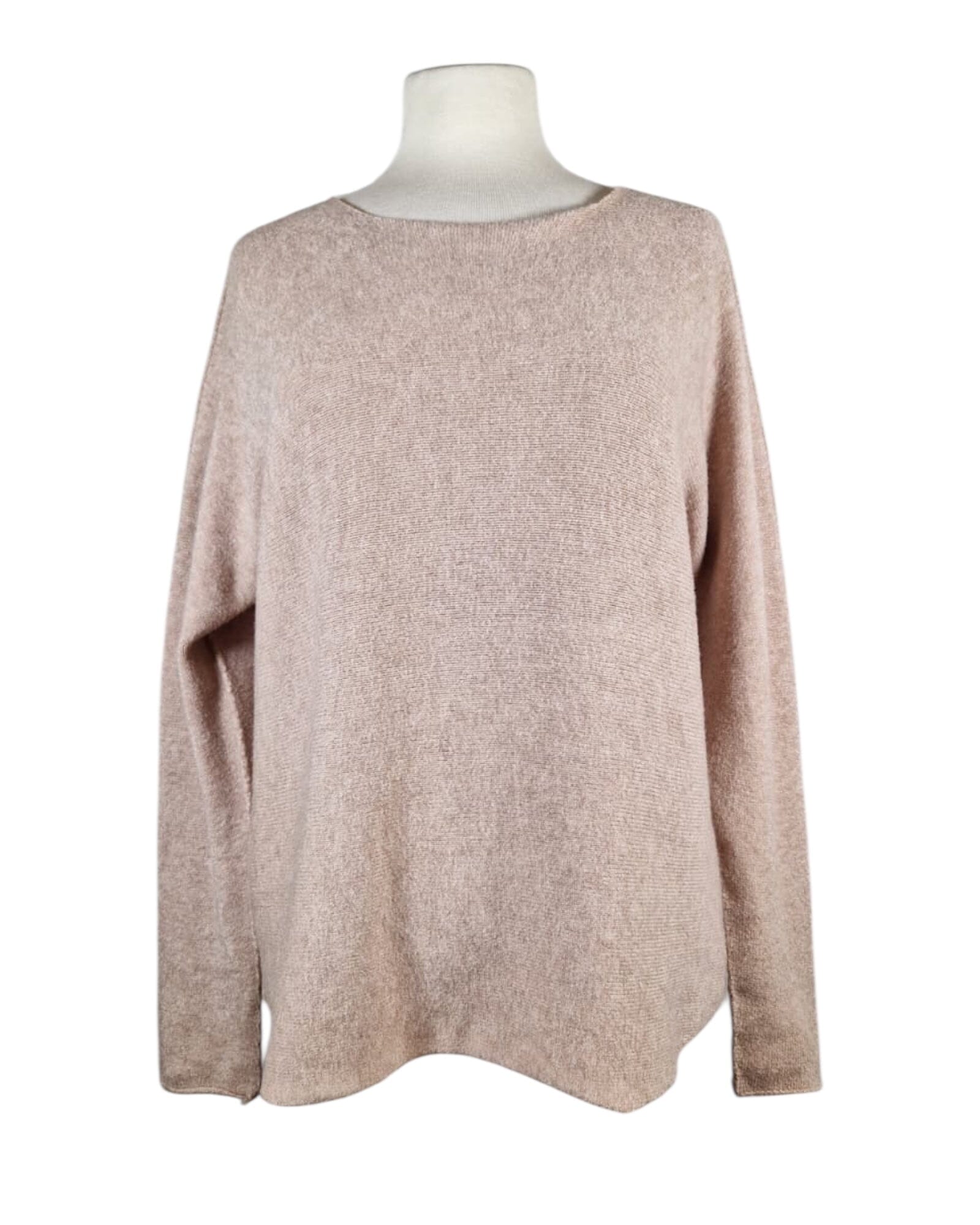 Rundhals Pullover Pullover Kolibri Ulm Beige Einheitsgröße