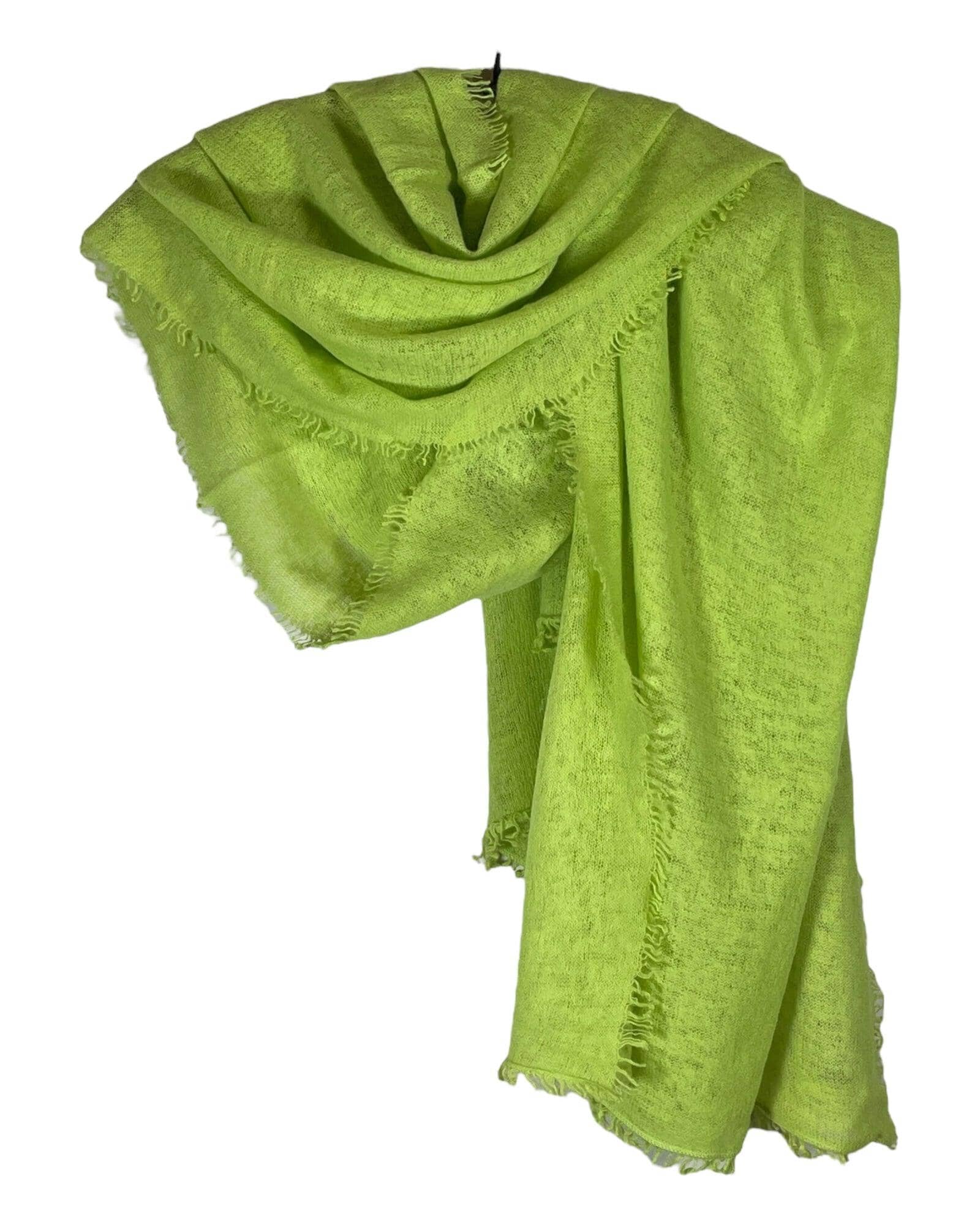 Salted Kaschmirschal Mala Alisha Lime Green 80x190 cm