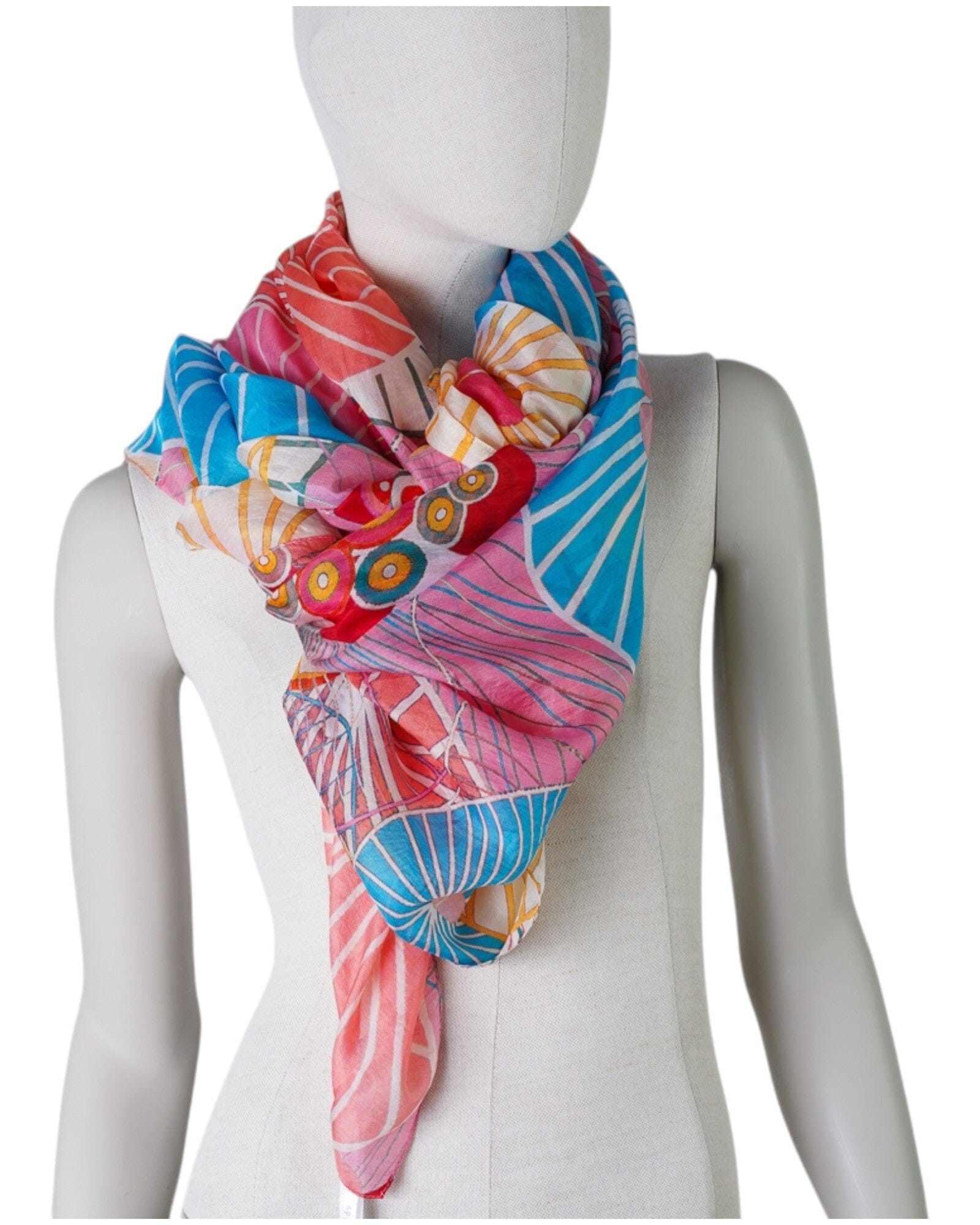 Seidenschal Seidentuch Ahmaddy 3 Circle 100x190 cm