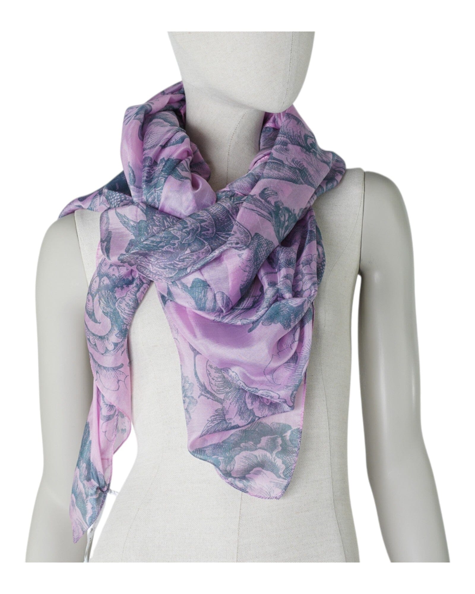 Seidenschal Seidentuch Ahmaddy 5 Flowers 100x190 cm