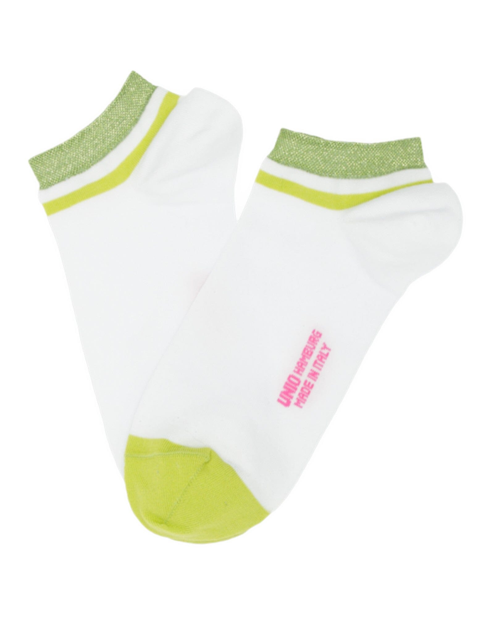 Shorty Glitzi Socken UNIO 03 White-Green Glitzi 36-38