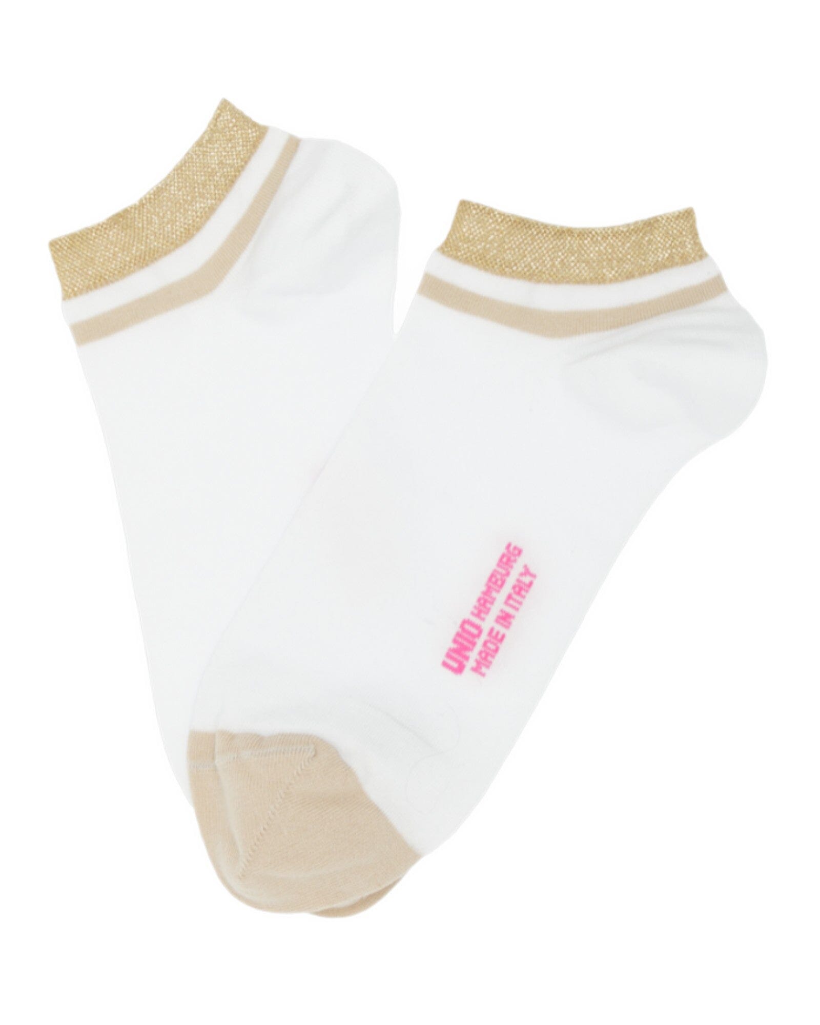 Shorty Glitzi Socken UNIO 04 White- GOld Glitzi 36-38