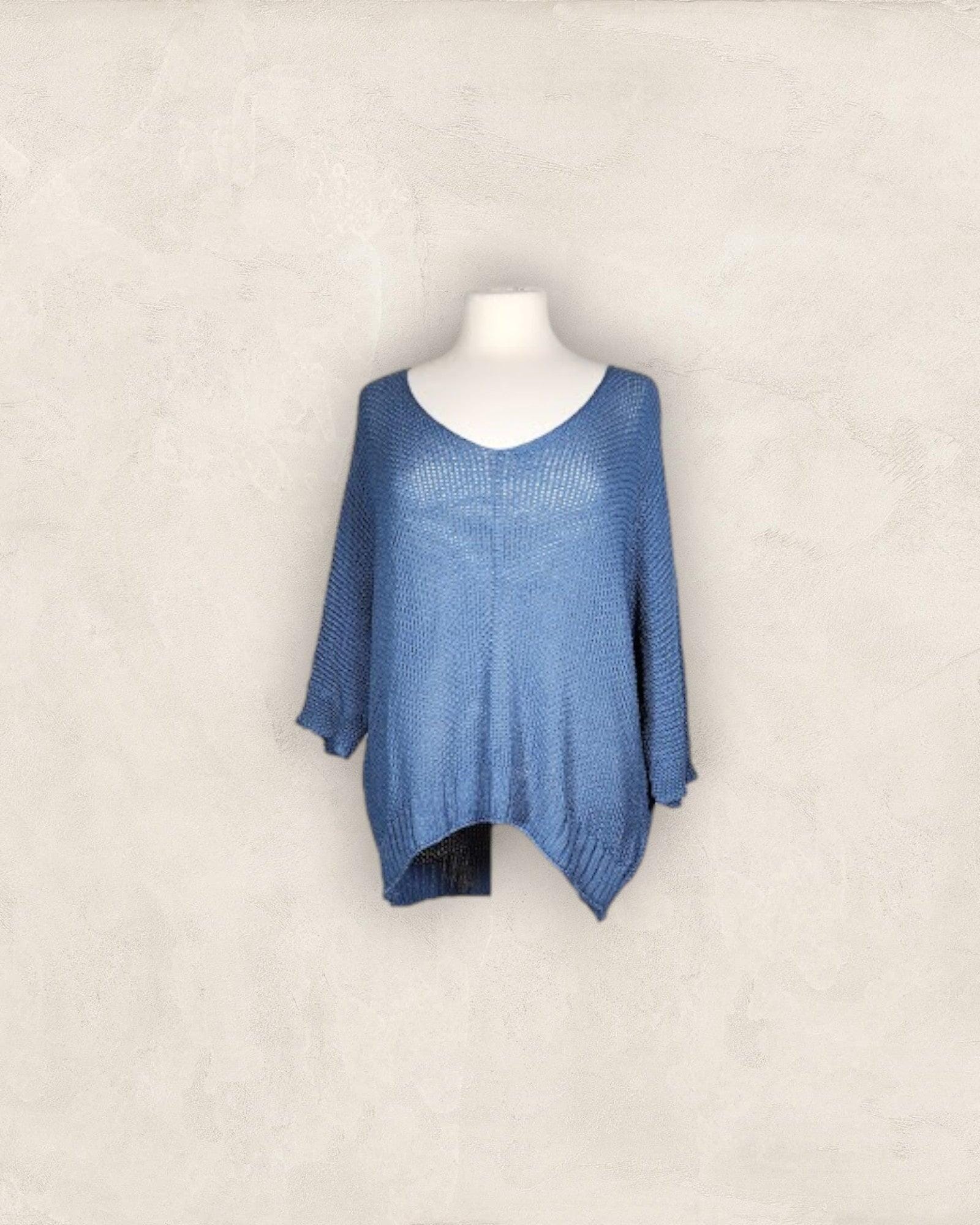 Sommer Pulli Pullover Kolibri Ulm Jeansblau Einheitsgröße