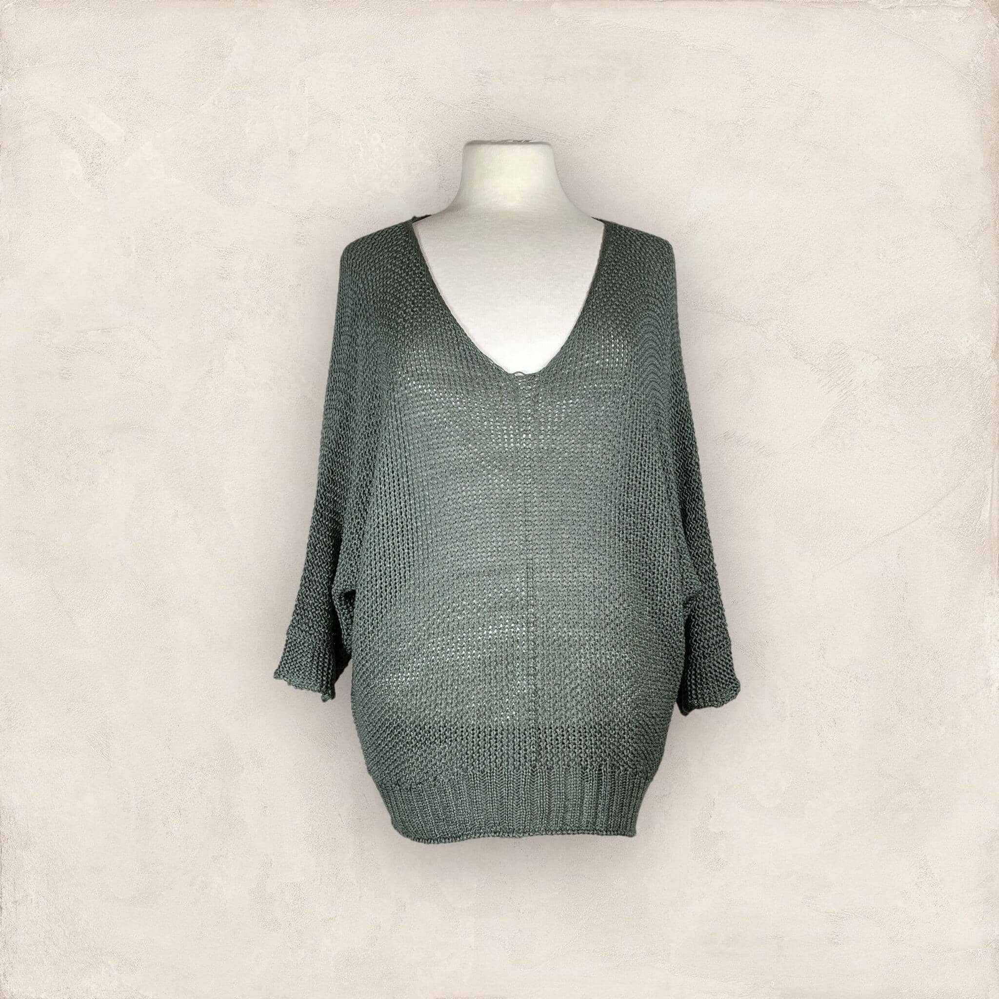 Sommer Pulli Pullover Kolibri Ulm Khaki Einheitsgröße