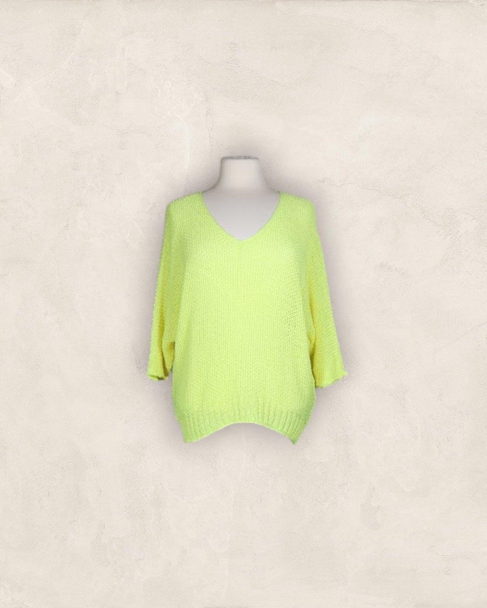 Sommer Pulli Pullover Kolibri Ulm Neongelb Einheitsgröße