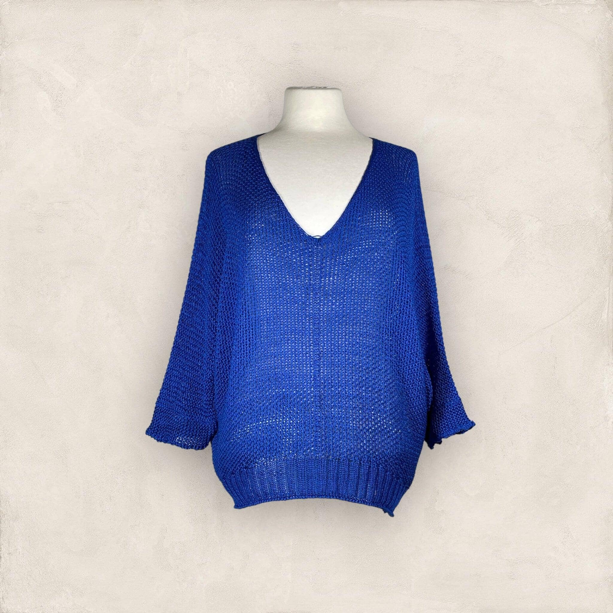 Sommer Pulli Pullover Kolibri Ulm Royalblau Einheitsgröße