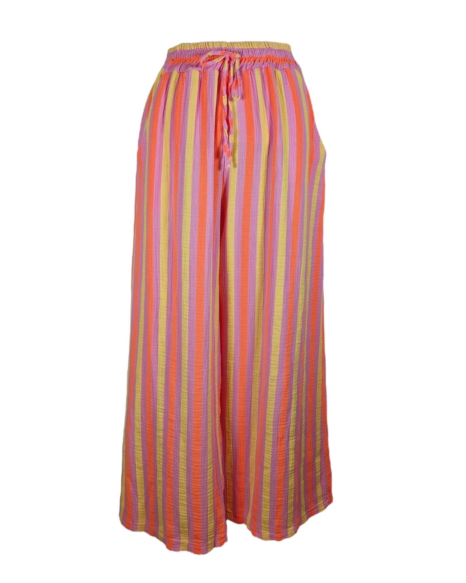 Sommerhose Streifen Hose Noeline Rosa Orange Gelb Einheitsgröße