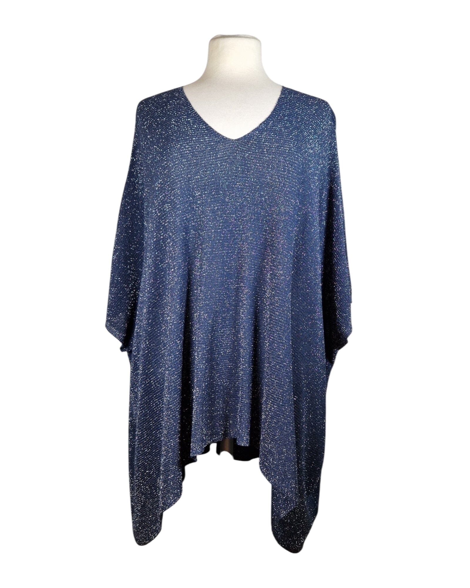 Sommerponcho Poncho Kolibri Ulm Blue-15 Einheitsgröße
