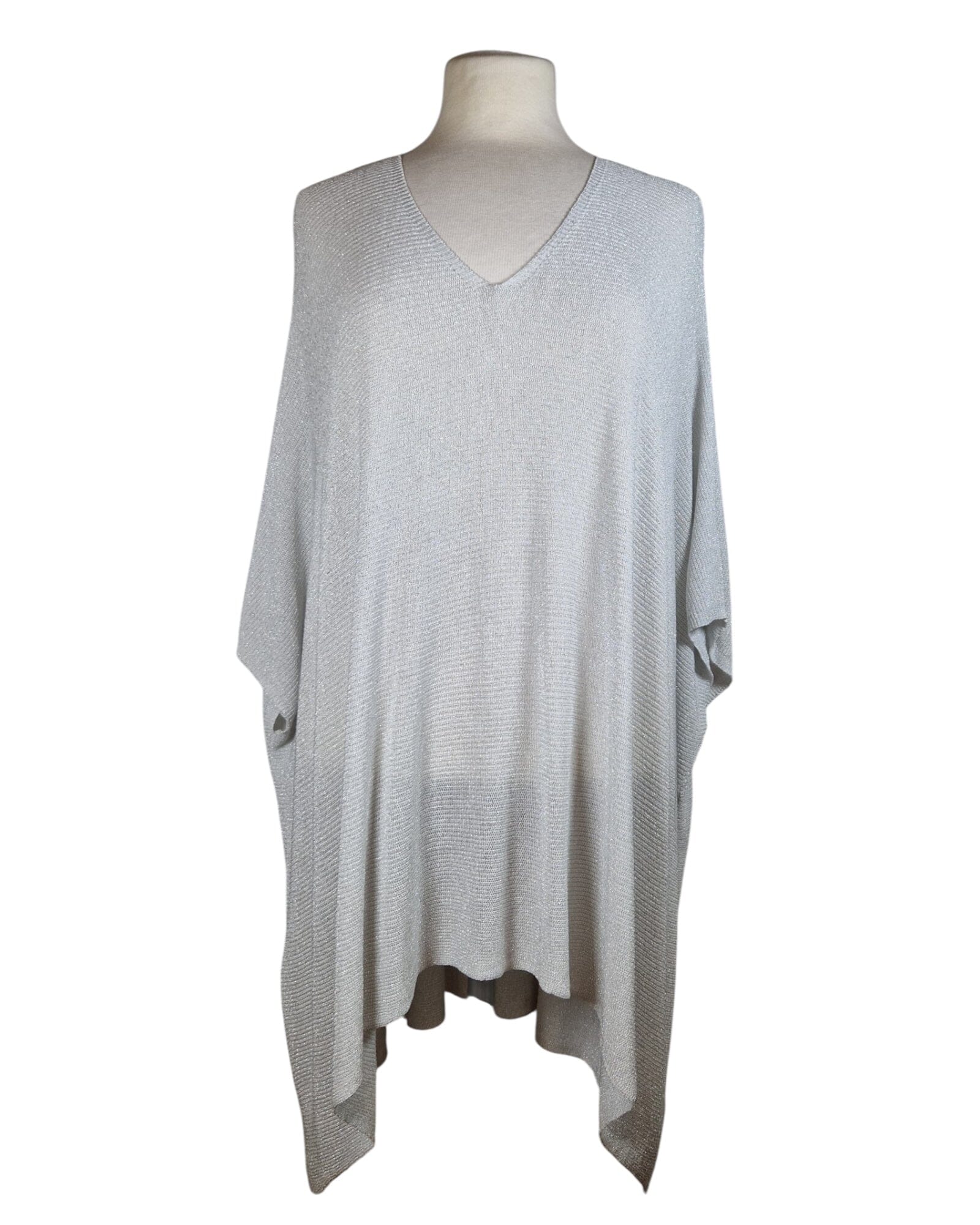 Sommerponcho Poncho Kolibri Ulm White-2 Einheitsgröße