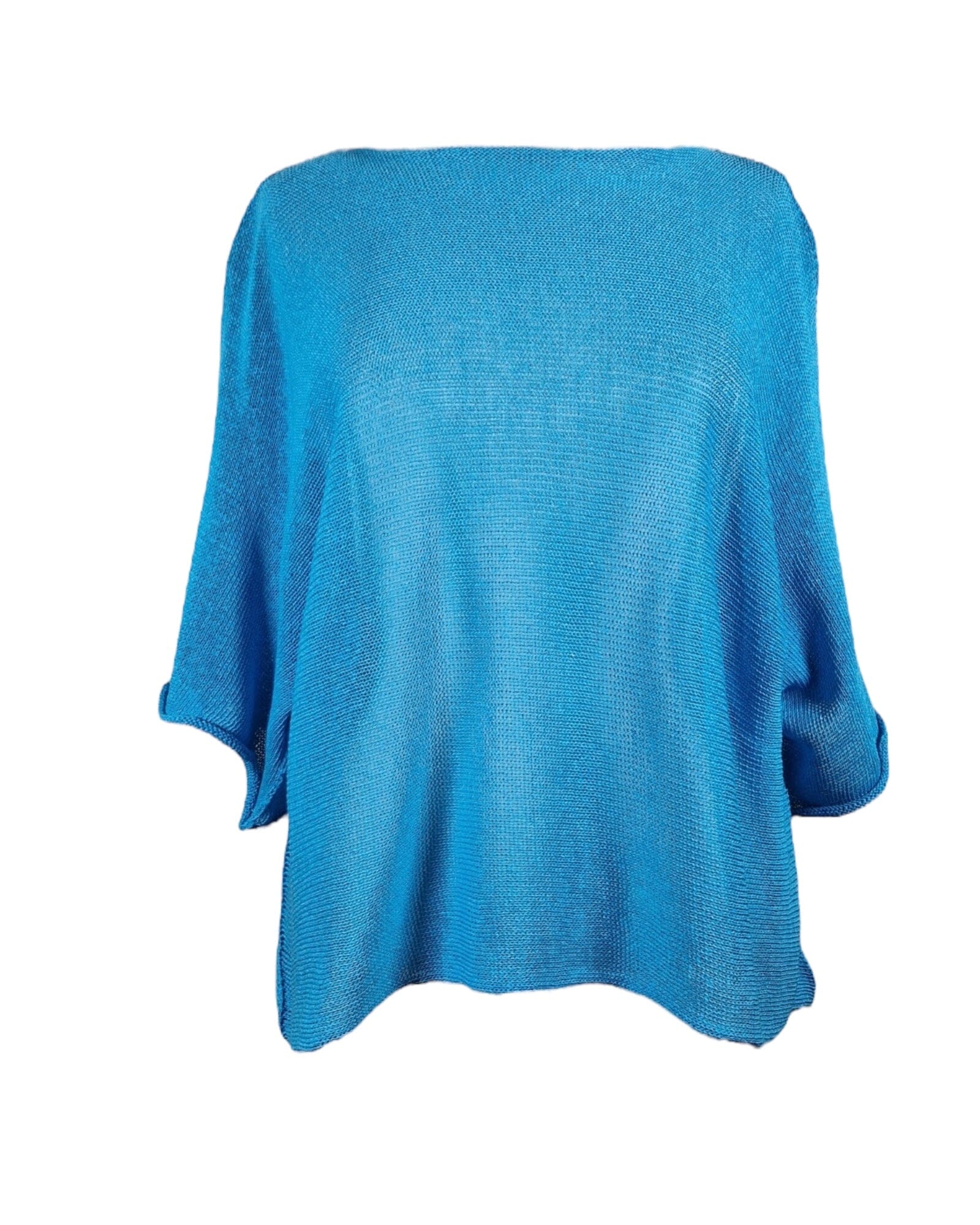 Sommerpullover Kurzarm Pullover Kolibri Ulm Blau Einheitsgröße