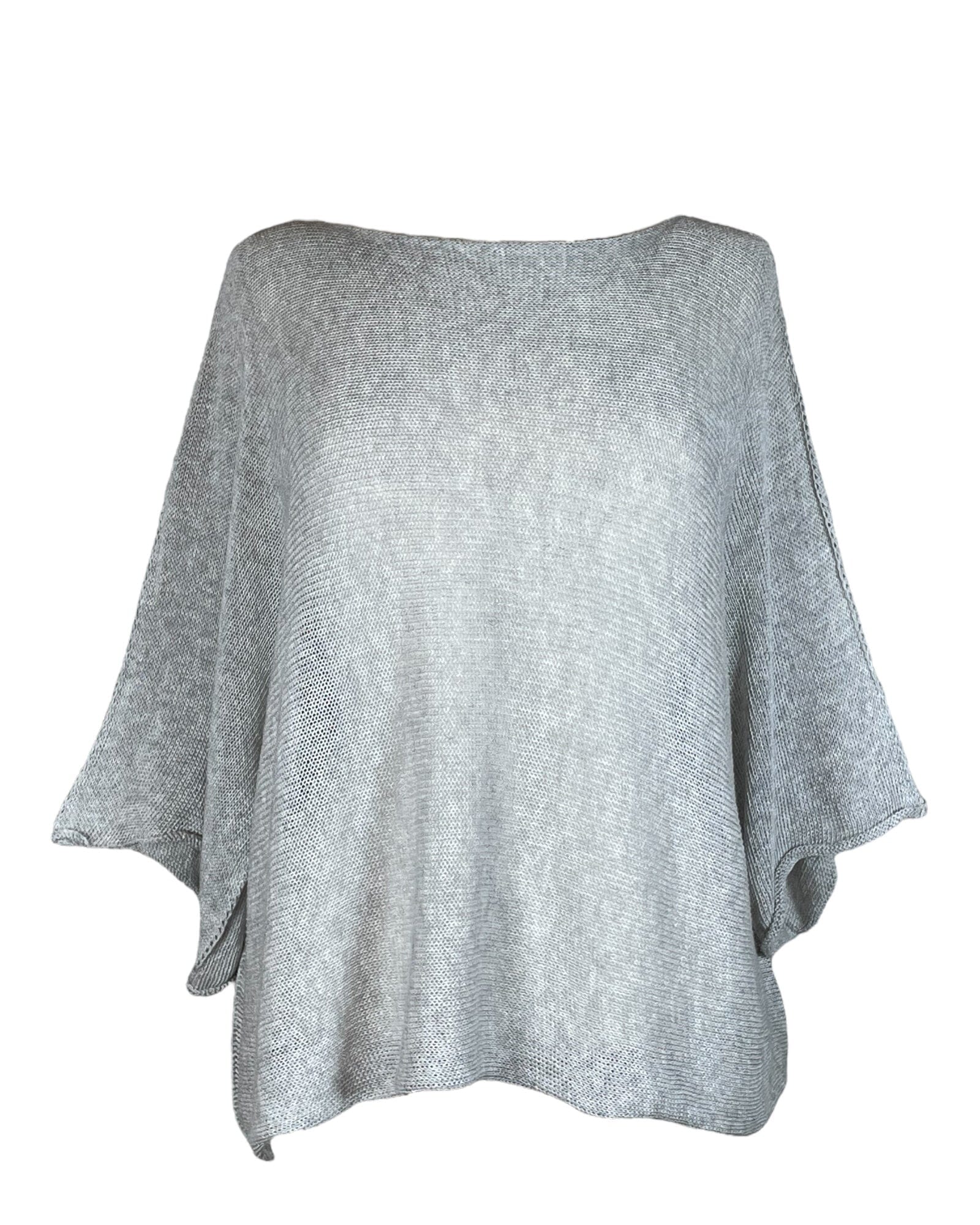 Sommerpullover Kurzarm Pullover Kolibri Ulm Grau Einheitsgröße