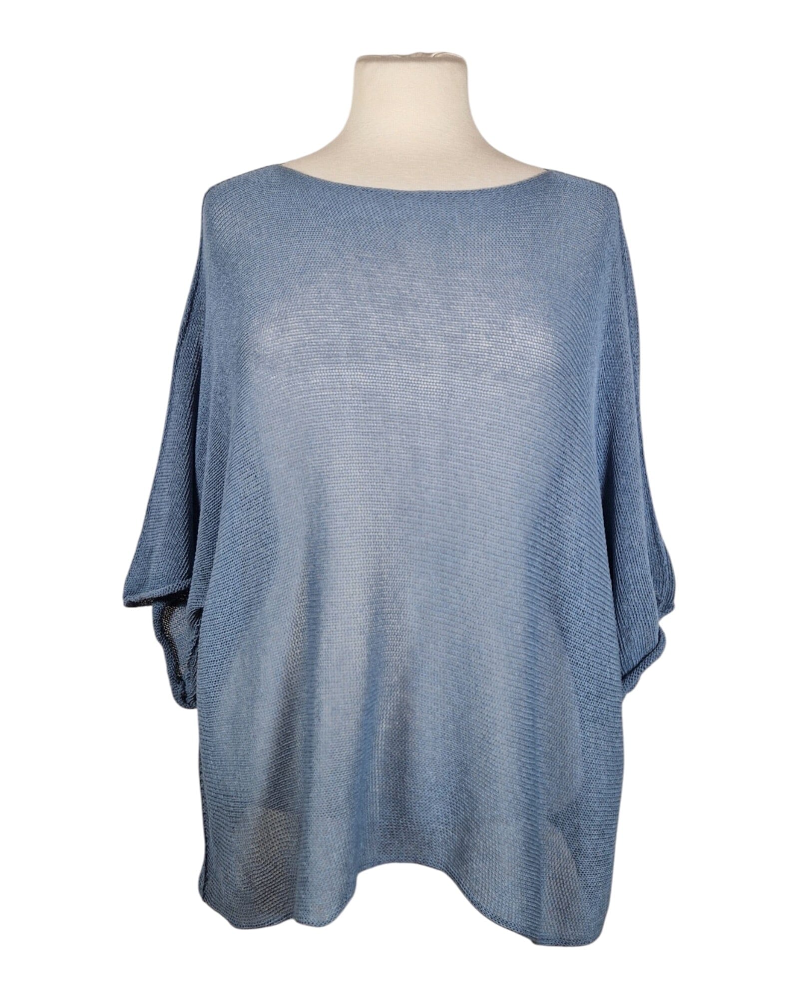 Sommerpullover Kurzarm Pullover Kolibri Ulm Jeansblau Einheitsgröße