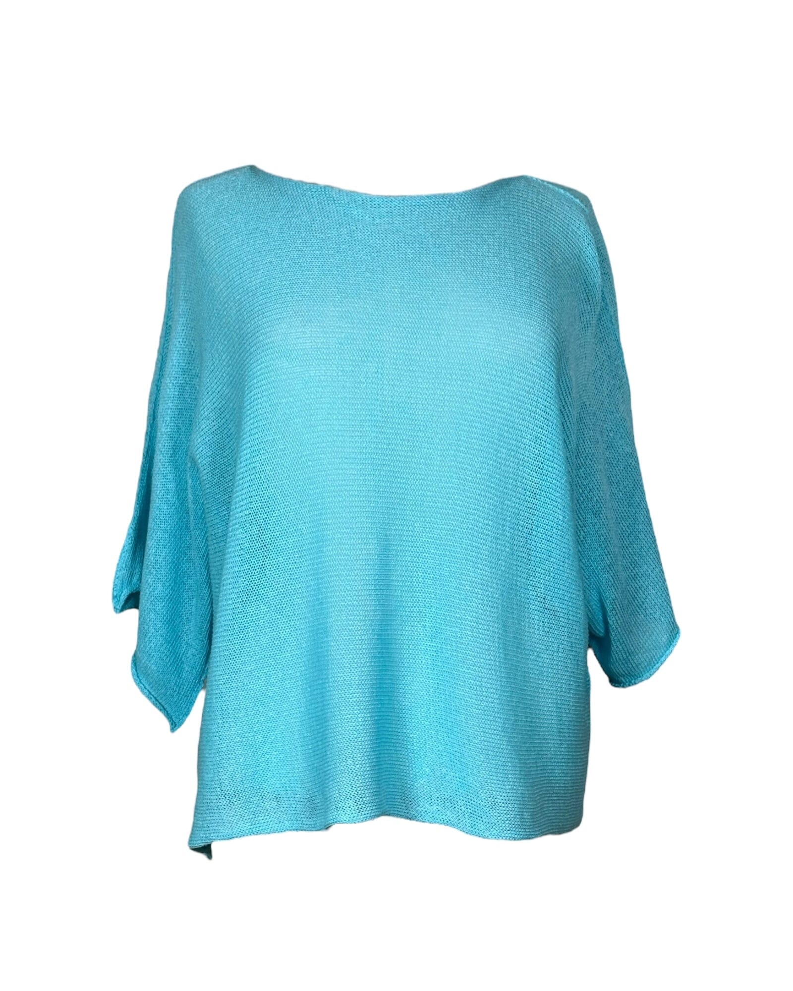 Sommerpullover Kurzarm Pullover Kolibri Ulm Türkis Einheitsgröße