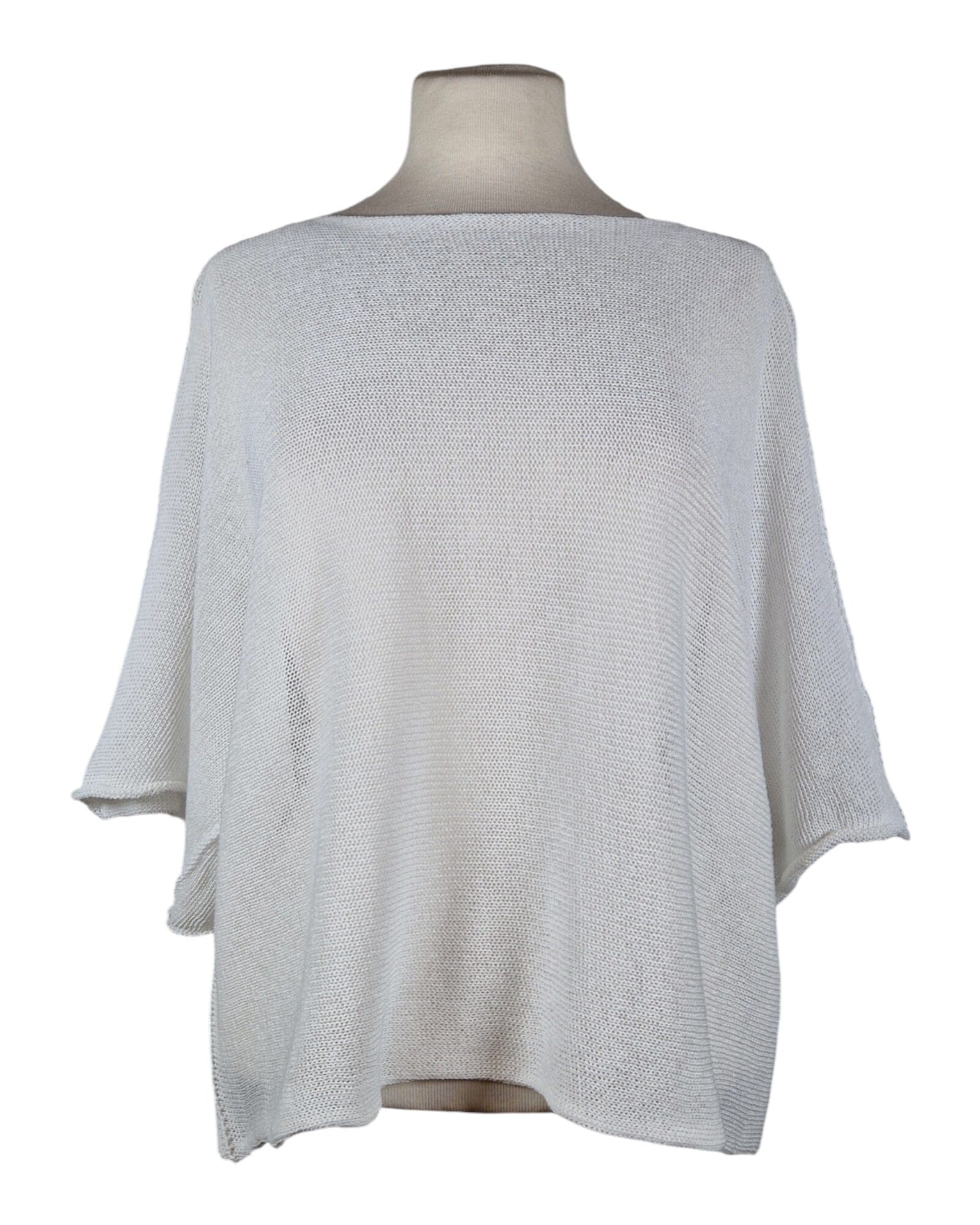 Sommerpullover Kurzarm Pullover Kolibri Ulm Weiß Einheitsgröße