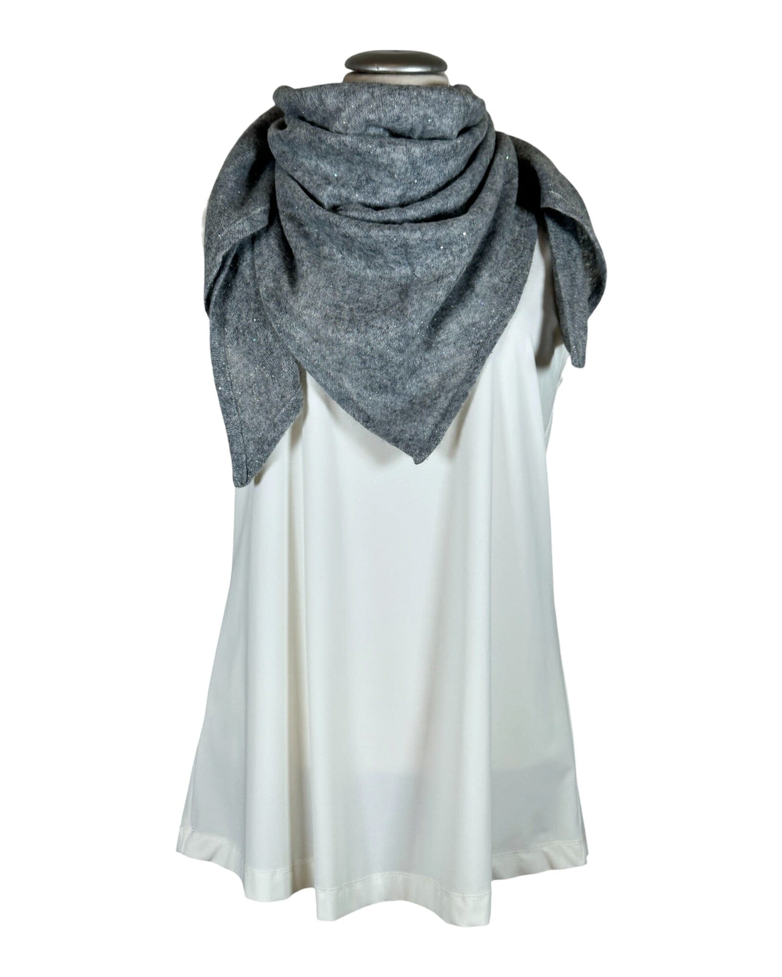 Sparkle Triangle Kaschmirschal Mala Alisha Grey Melange Einheitsgröße