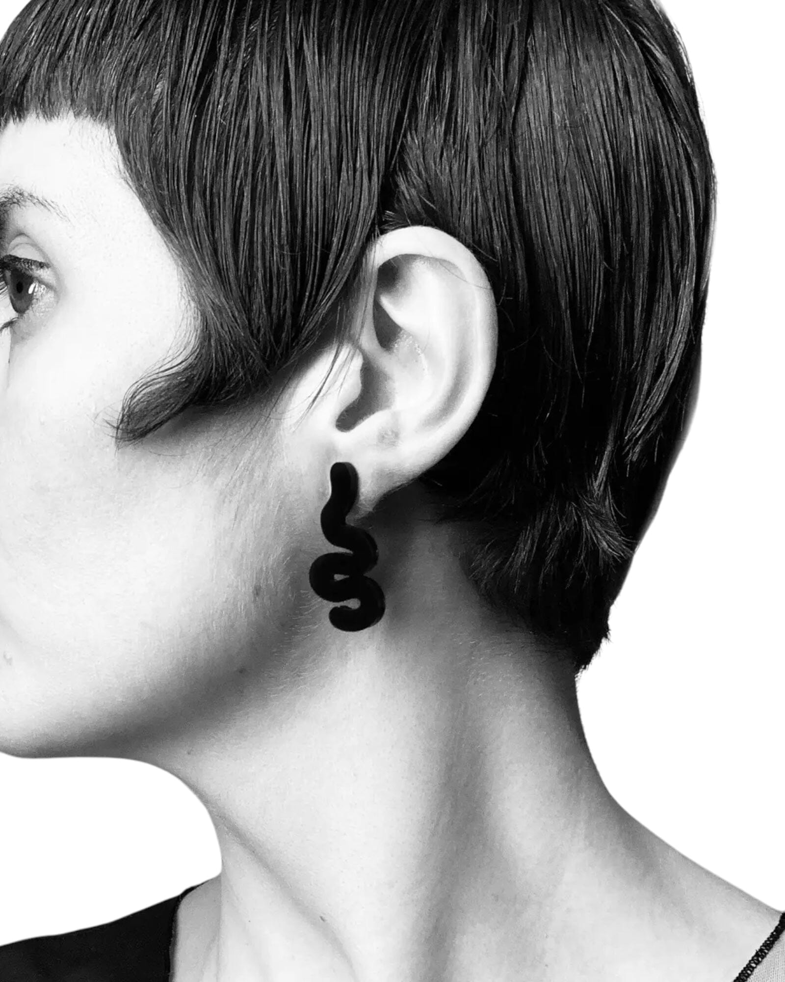 Stud Earring Blue Line Ohrringe Mimimono