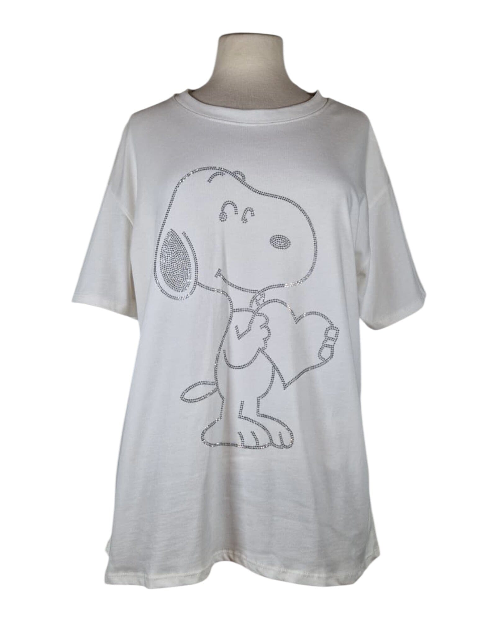 T-Shirt Snoopy Strass T-Shirt Kolibri Ulm White Einheitsgröße