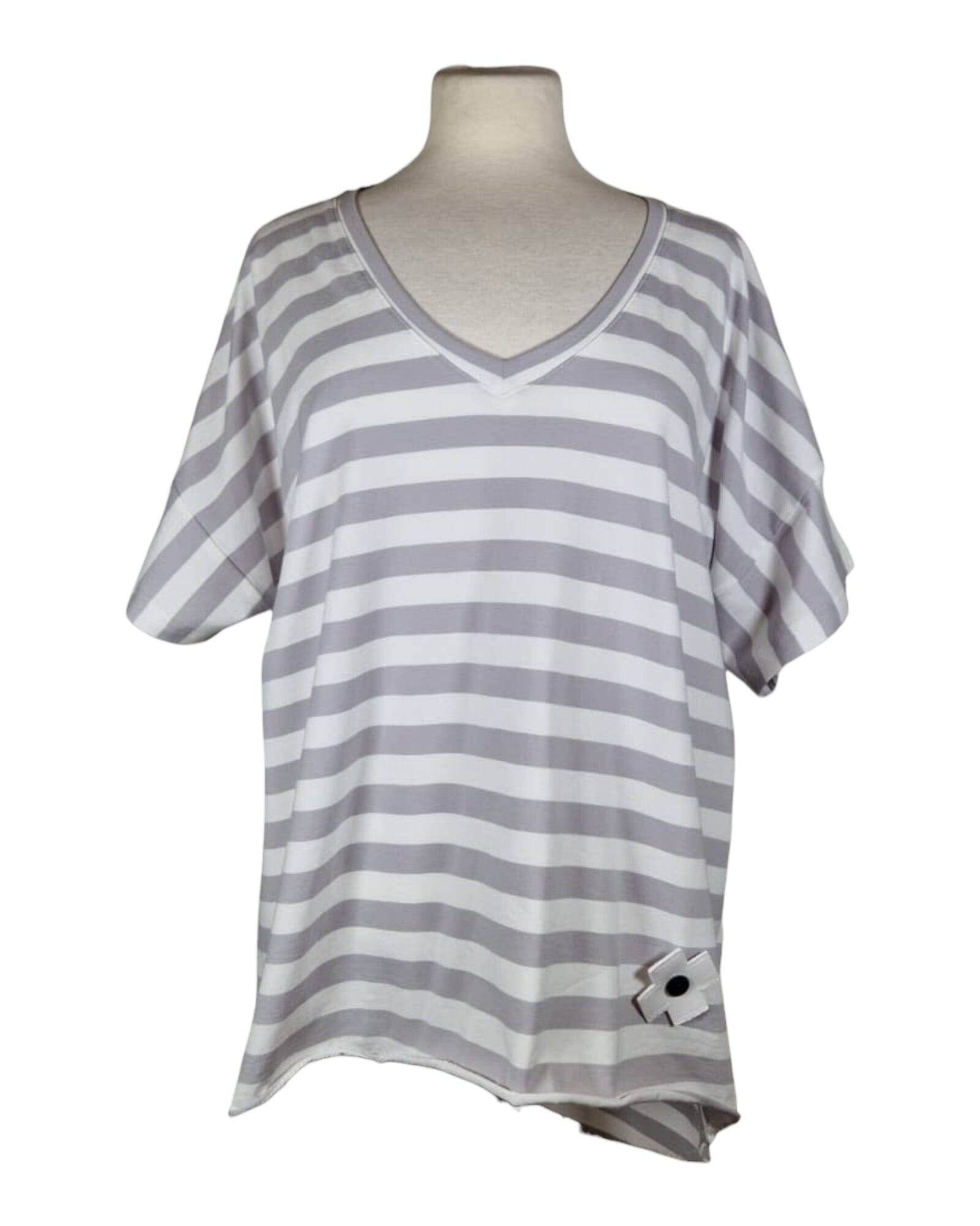 T T-Shirt Plü Cement Stripe S