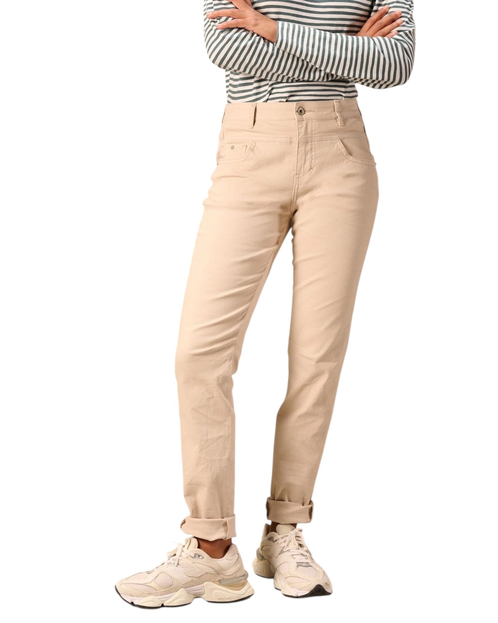 Tapered Long Jeanshose Nile Almond S