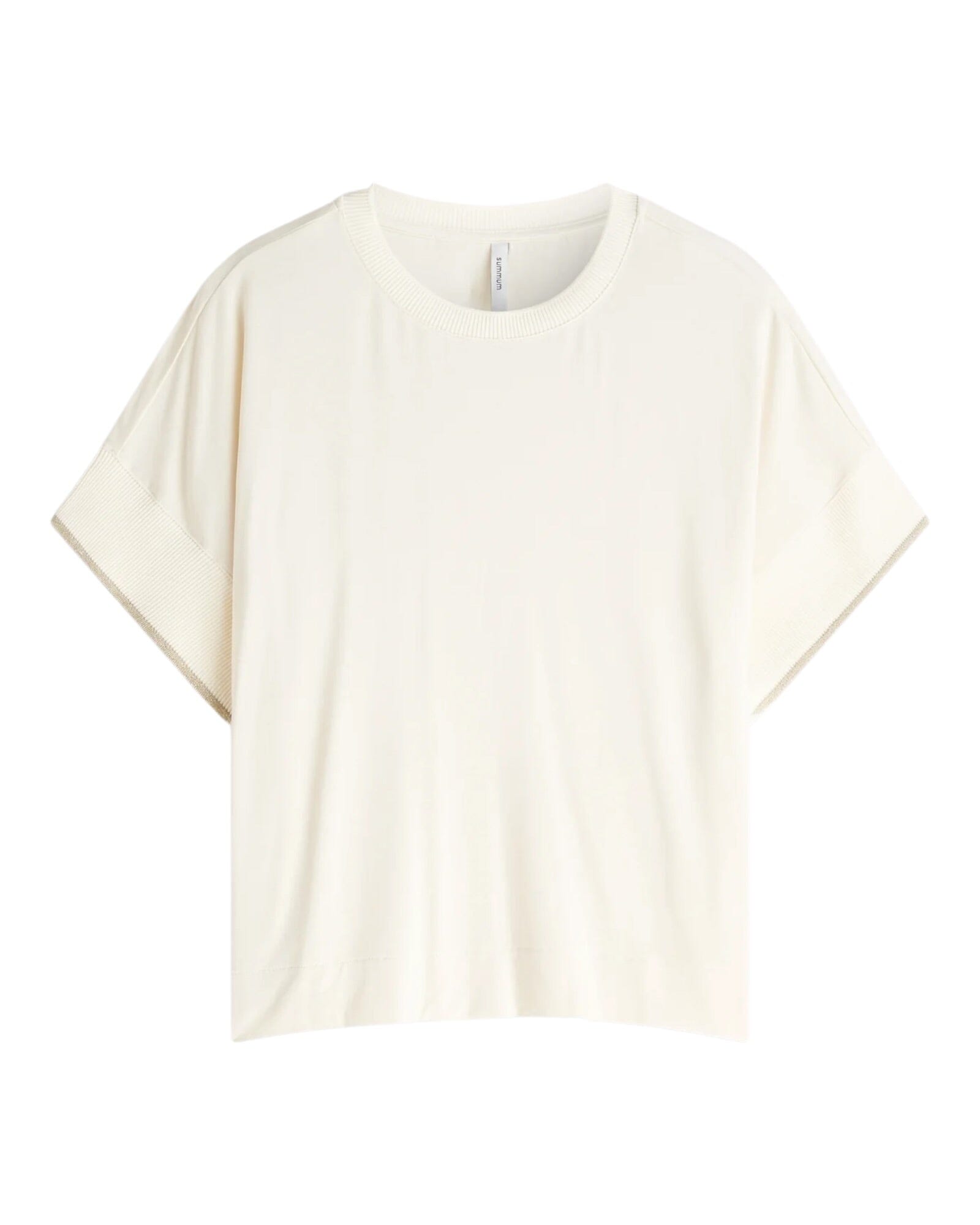 Top Boxy Knit Shirt Summum Woman 122 Ivory S