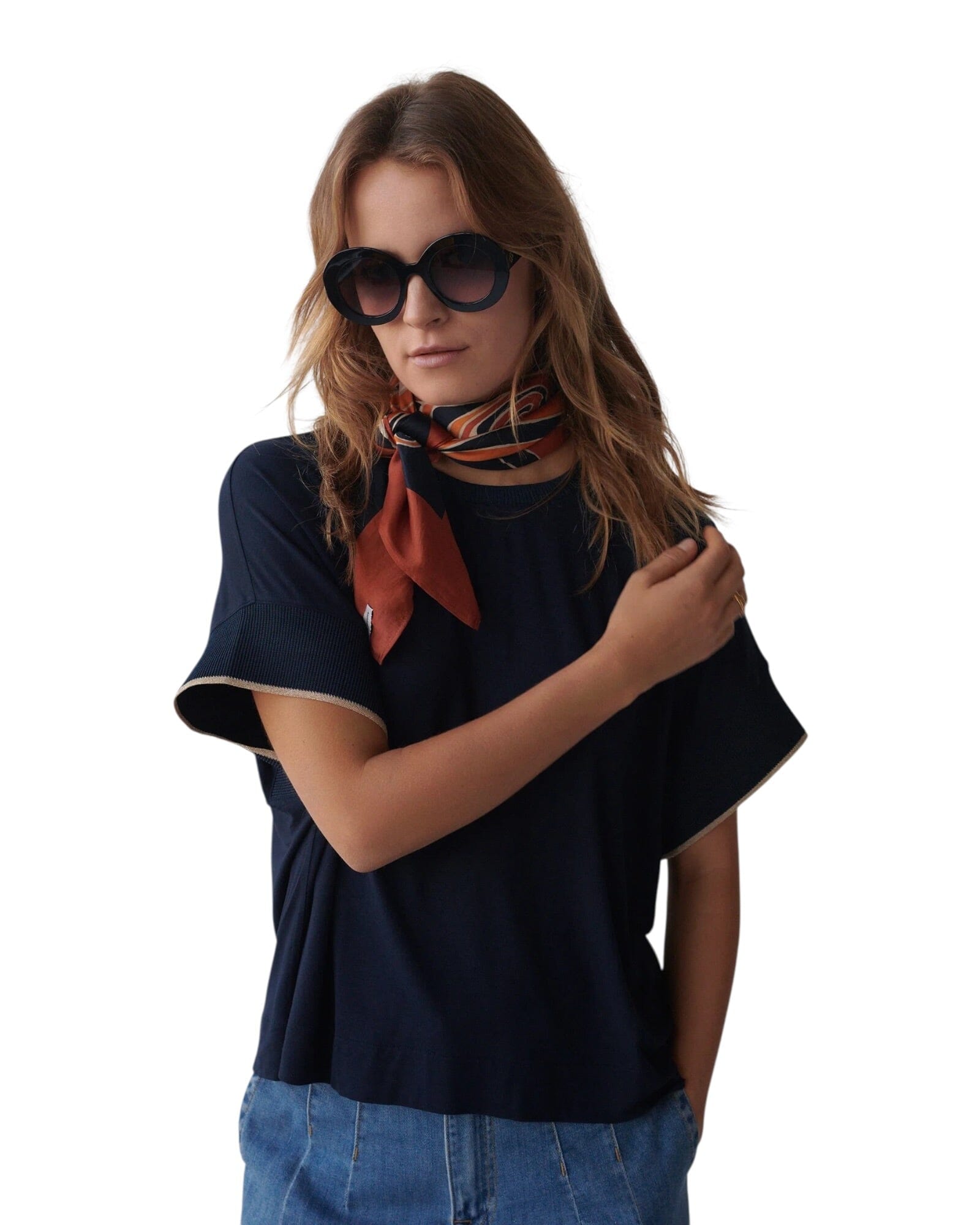 Top Boxy Knit Shirt Summum Woman