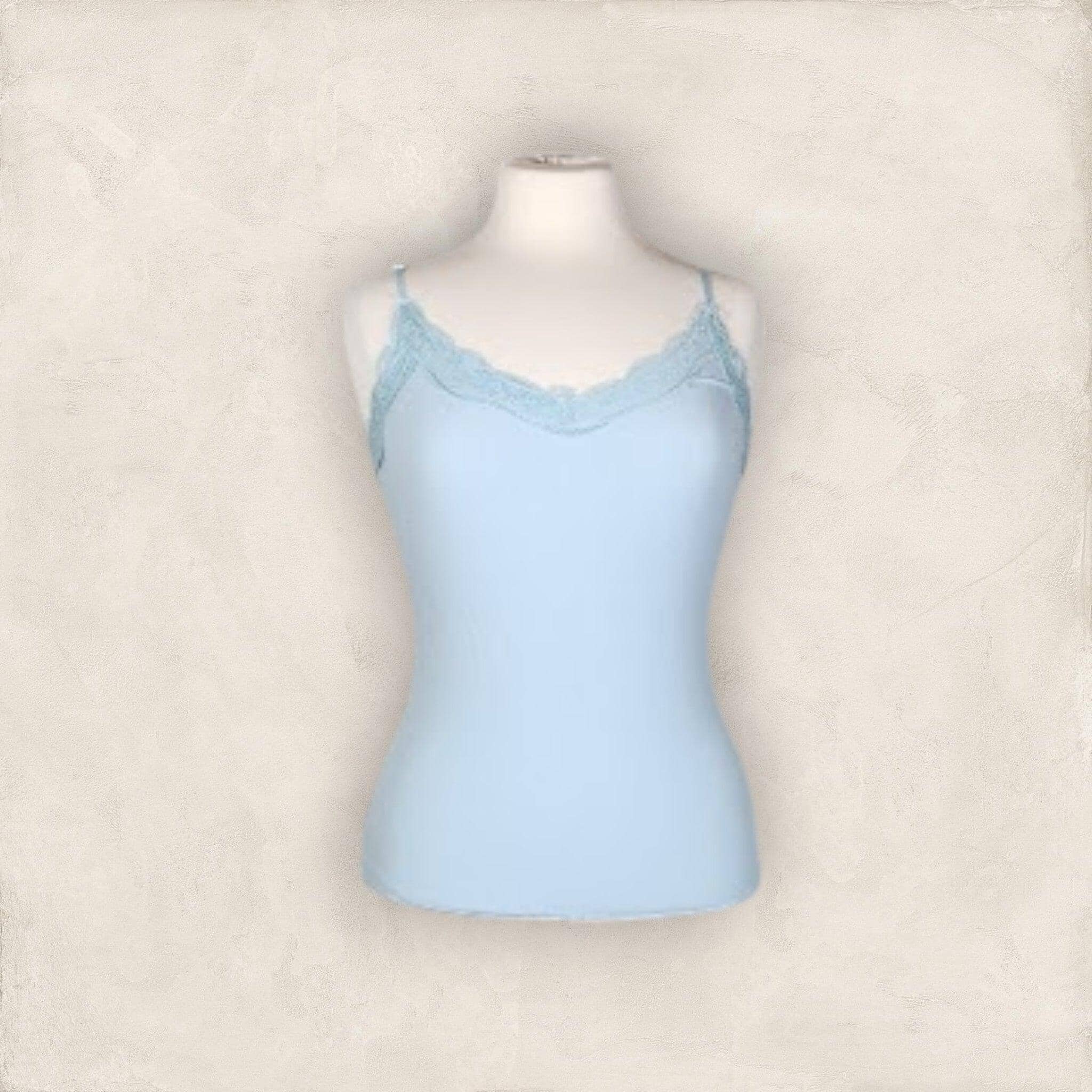 Top mit Spitze Top Olger Hellblau