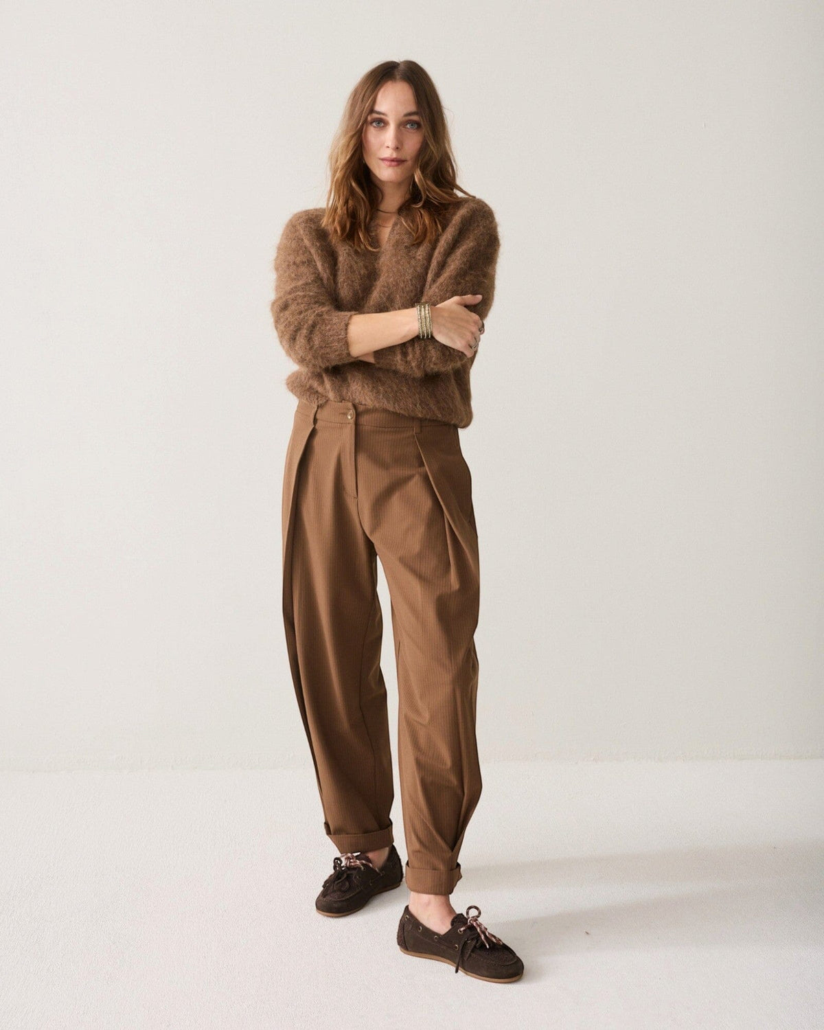 Trousers Pinstripe Hose Summum Woman
