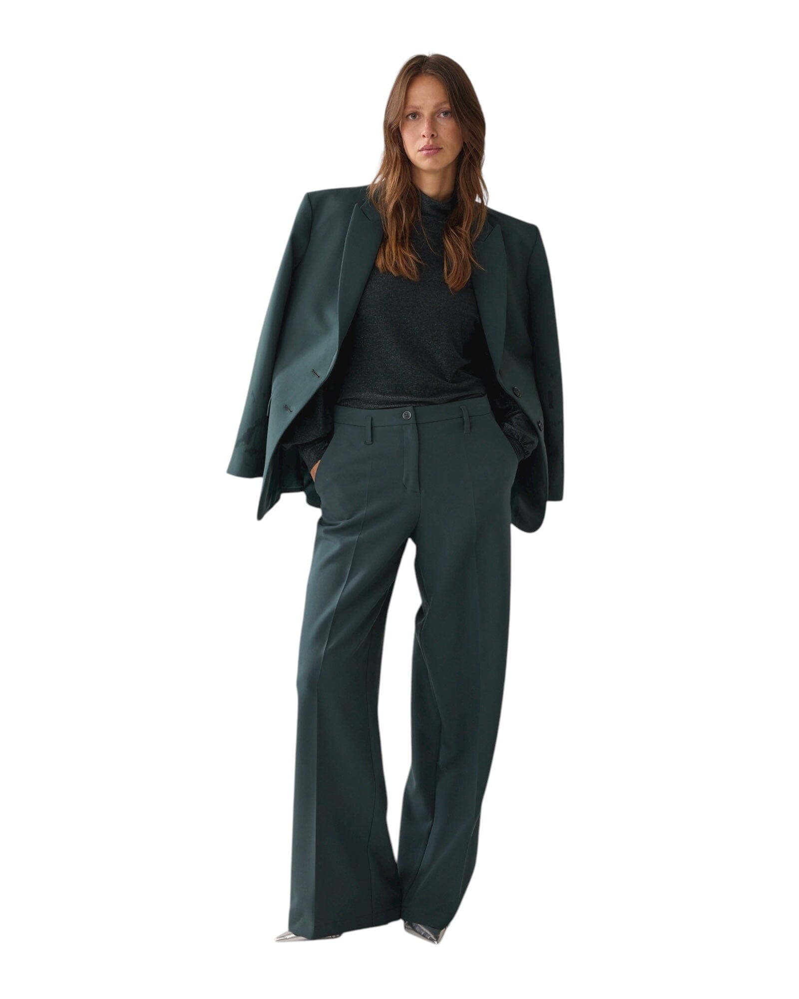 Trousers Straight Foam Hose Summum Woman