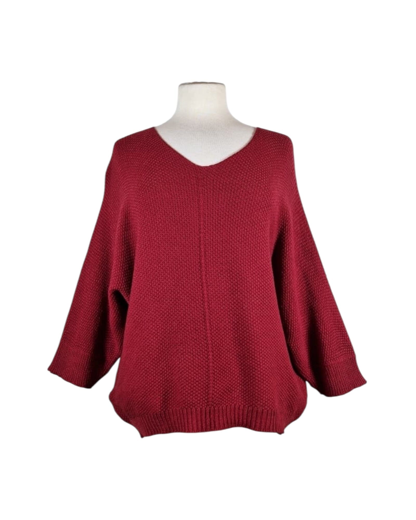 V-Ausschnitt Pullover Pullover Kolibri Ulm Bordeux Einheitsgröße