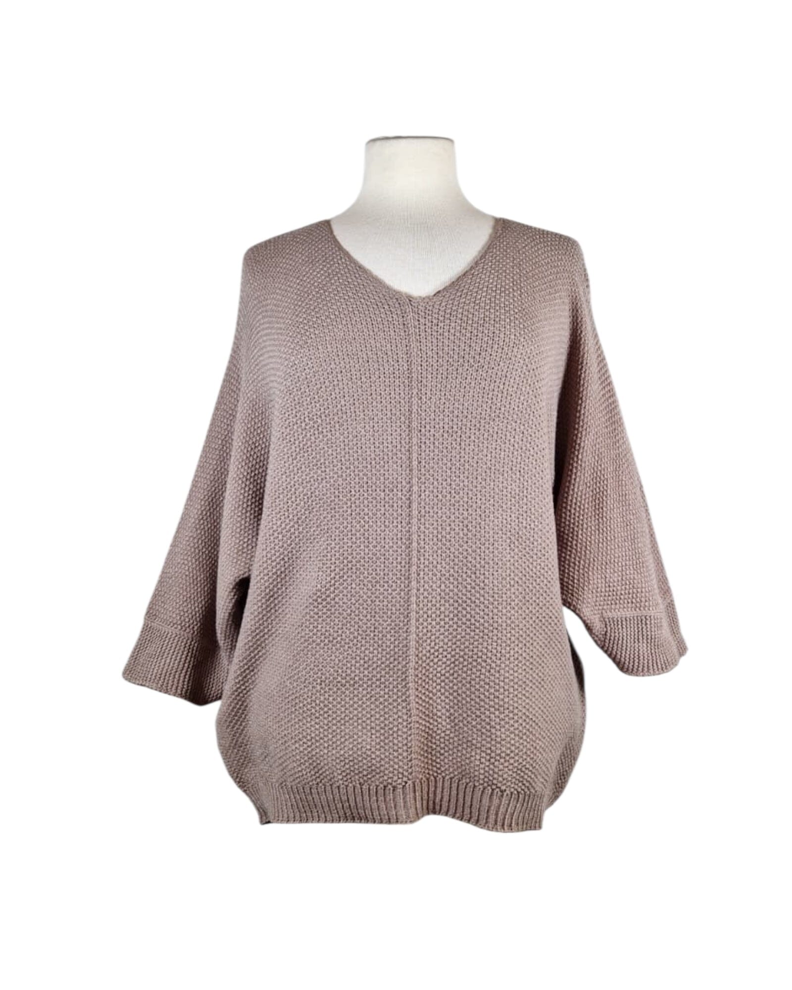 V-Ausschnitt Pullover Pullover Kolibri Ulm Taupe Einheitsgröße