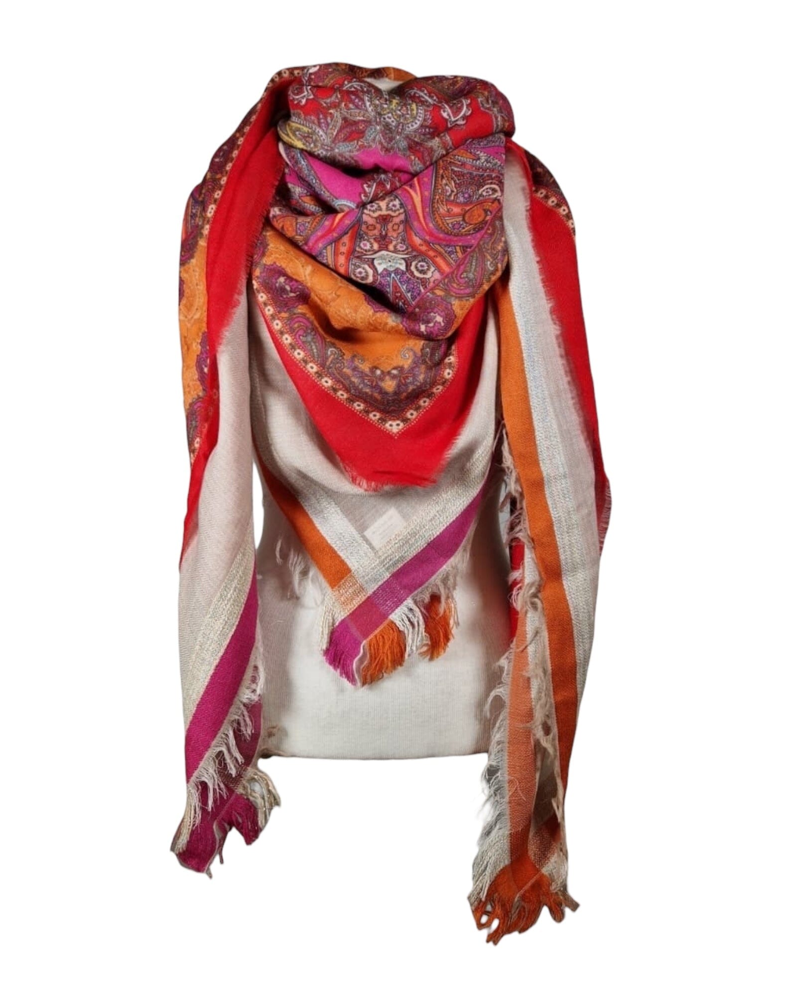 Valerie Schal Mala Alisha Pink/Orange ca. 140x140cm