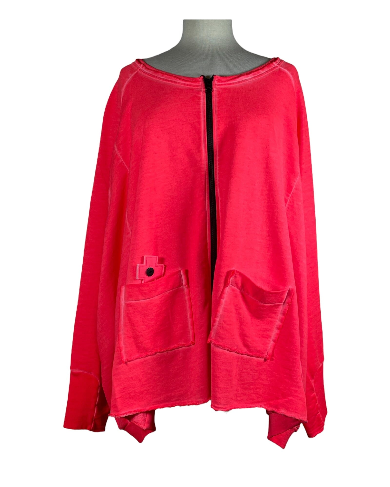 Wide Jacket Jacket Plü Coral Einheitsgröße