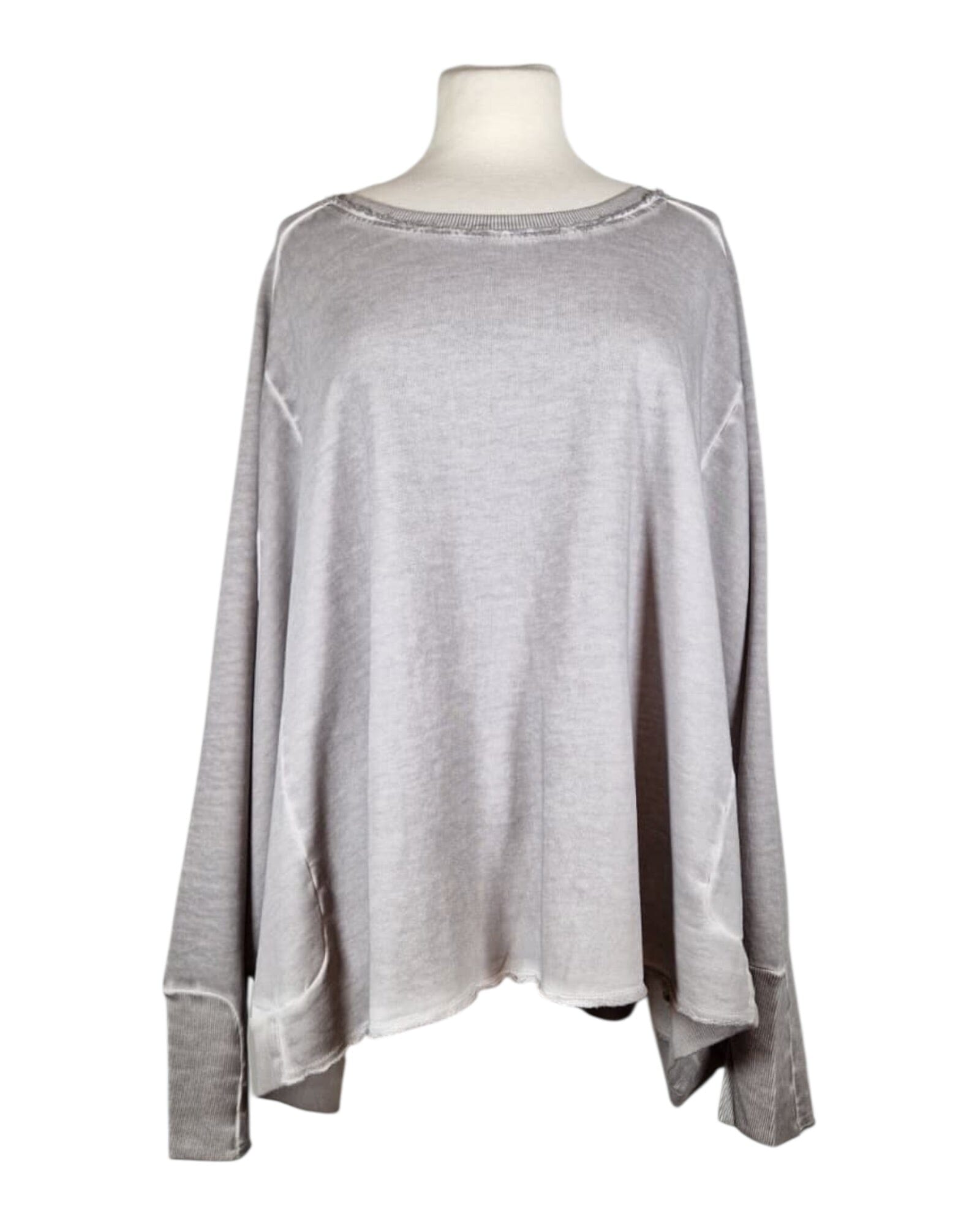 Wideshortsweat Sweatshirt Plü Cement Onesize