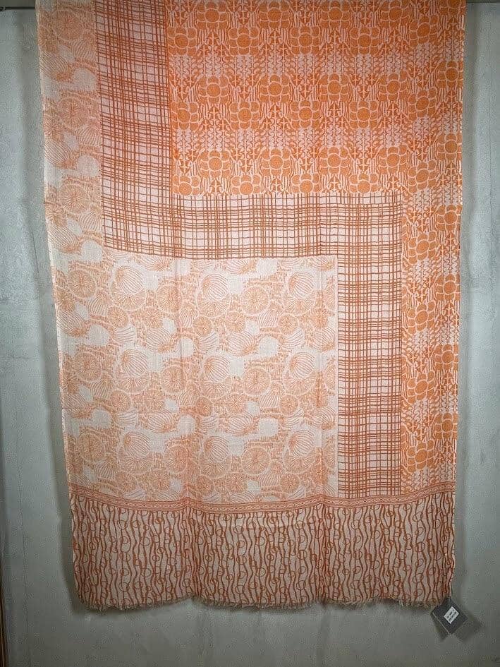 Wollschal Schal Ahmaddy Orange/Creme 100x200cm