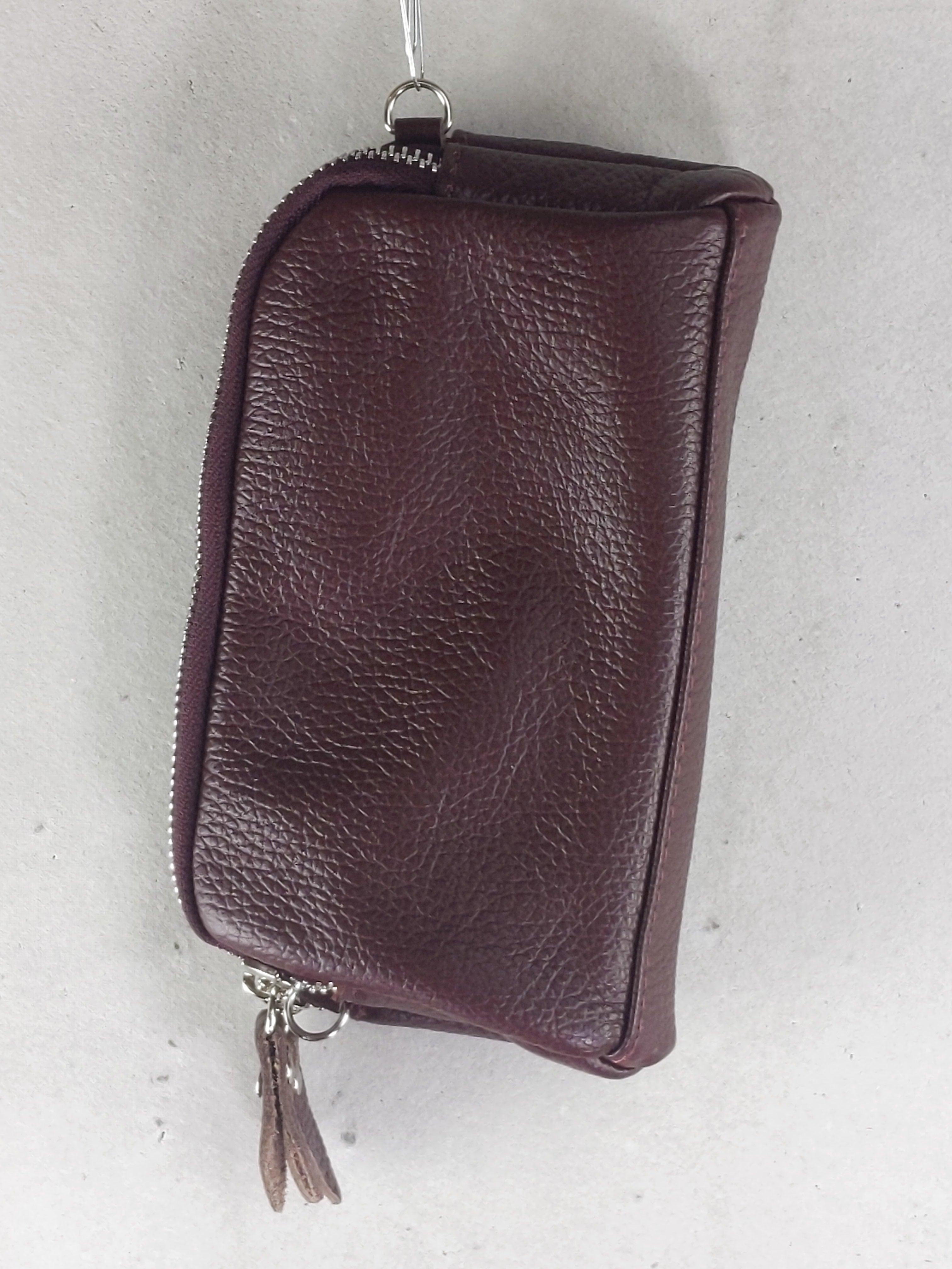 Kolibri Ulm - Kleine Ledertasche mit doppeltem Reißverschluss - kolibri-ulm.de - Accessoires, Bag, Handtasche, Handytasche, Leder, Ledertadsche, Ledertasche, Ledertaschen, Tasche