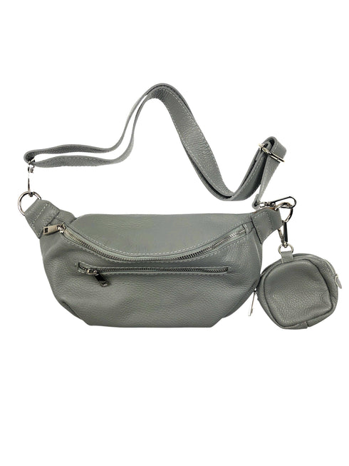 Crossbodybag mittelgroß mit zwei Reißverschlüssen und kleinem Geldbeutel extra