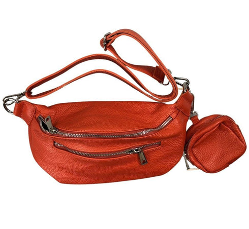 Crossbodybag mittelgroß mit zwei Reißverschlüssen und kleinem Geldbeutel extra