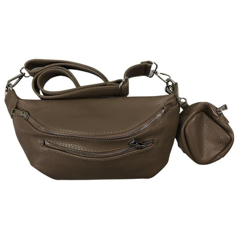 Crossbodybag mittelgroß mit zwei Reißverschlüssen und kleinem Geldbeutel extra