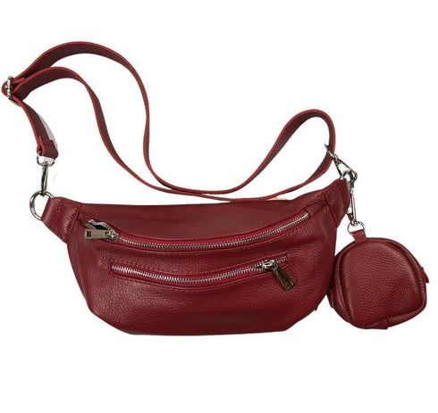 Crossbodybag mittelgroß mit zwei Reißverschlüssen und kleinem Geldbeutel extra