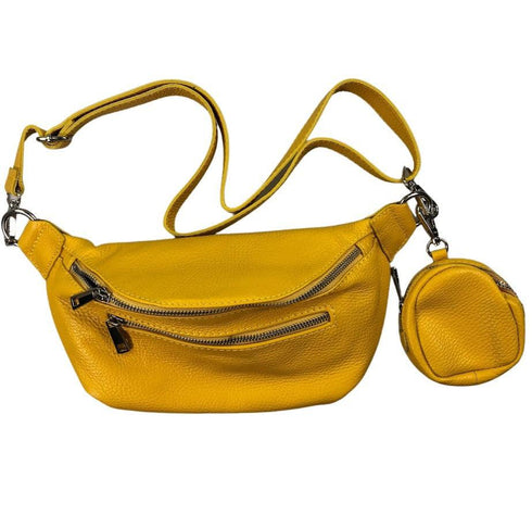 Crossbodybag mittelgroß mit zwei Reißverschlüssen und kleinem Geldbeutel extra