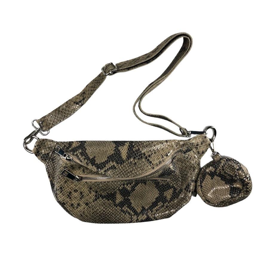 Kolibri Ulm - Crossbodybag mittelgroß mit zwei Reißverschlüssen und kleinem Geldbeutel extra - kolibri-ulm.de - Accessoires, Damen, Handtasche, Leder, Ledergeldbeutel, Ledertasche, Ledertaschen, WS21