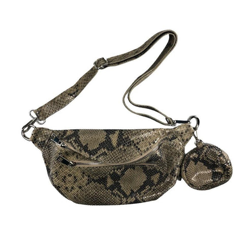 Crossbodybag mittelgroß mit zwei Reißverschlüssen und kleinem Geldbeutel extra