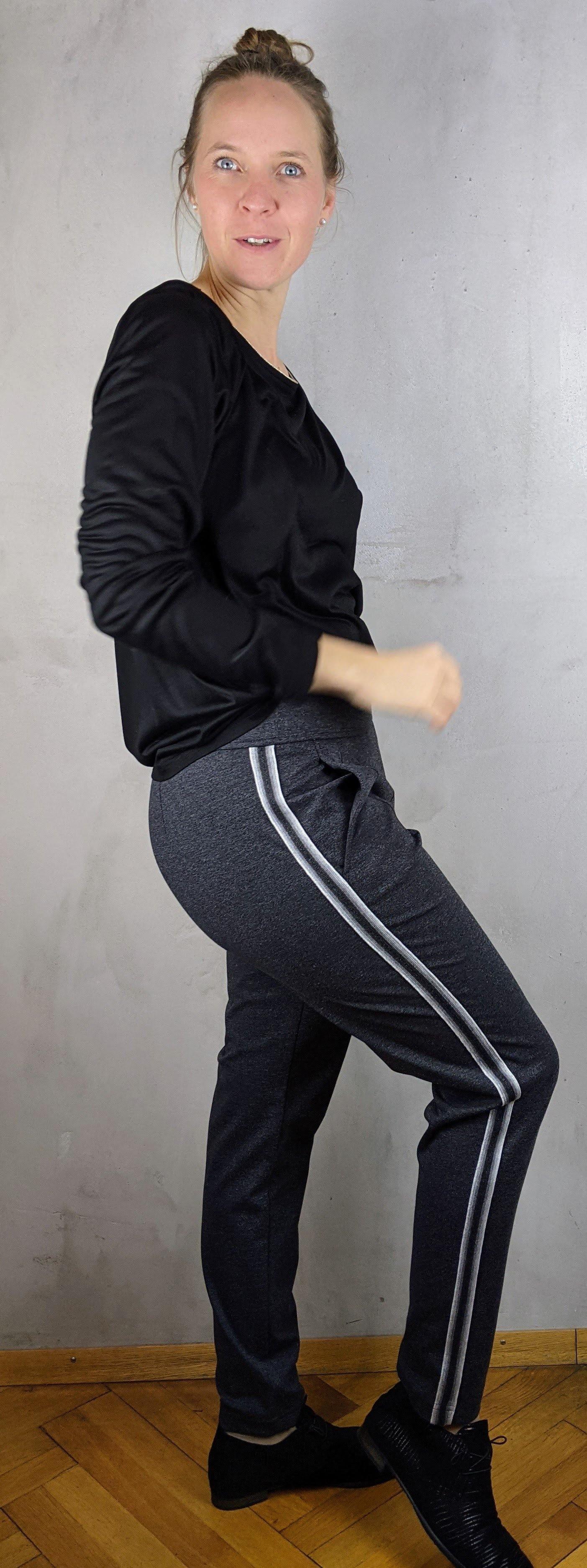 Raffaello Rossi - Hose Candice O Stripe in Anthrazit - kolibri-ulm.de - Damen, Hose, Hosen