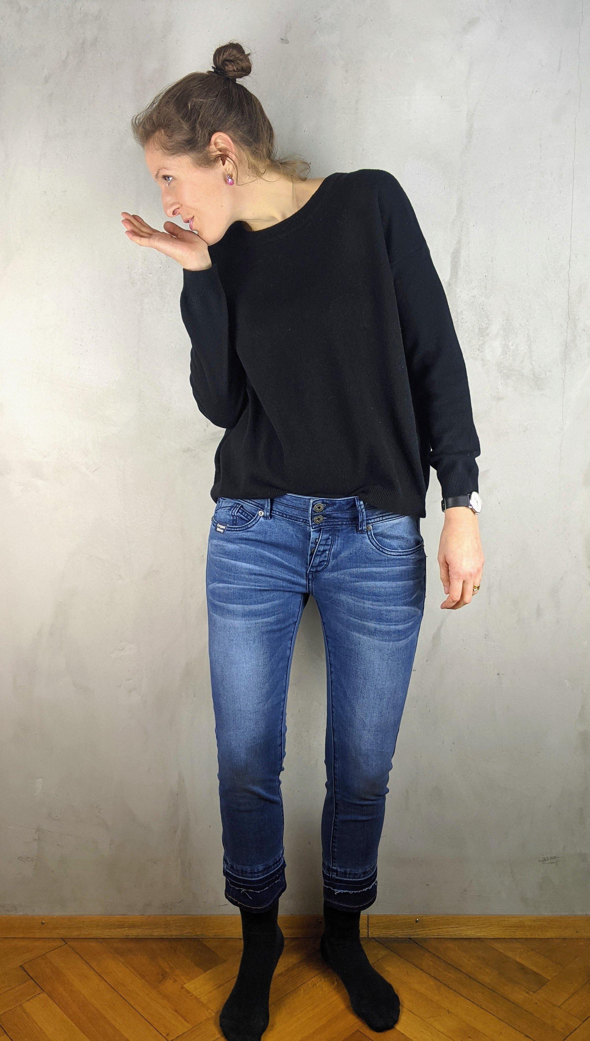 Blue Monkey - Jeans Cropped Skinny Mary - kolibri-ulm.de - Damen, Denim, Hosen, Jeans