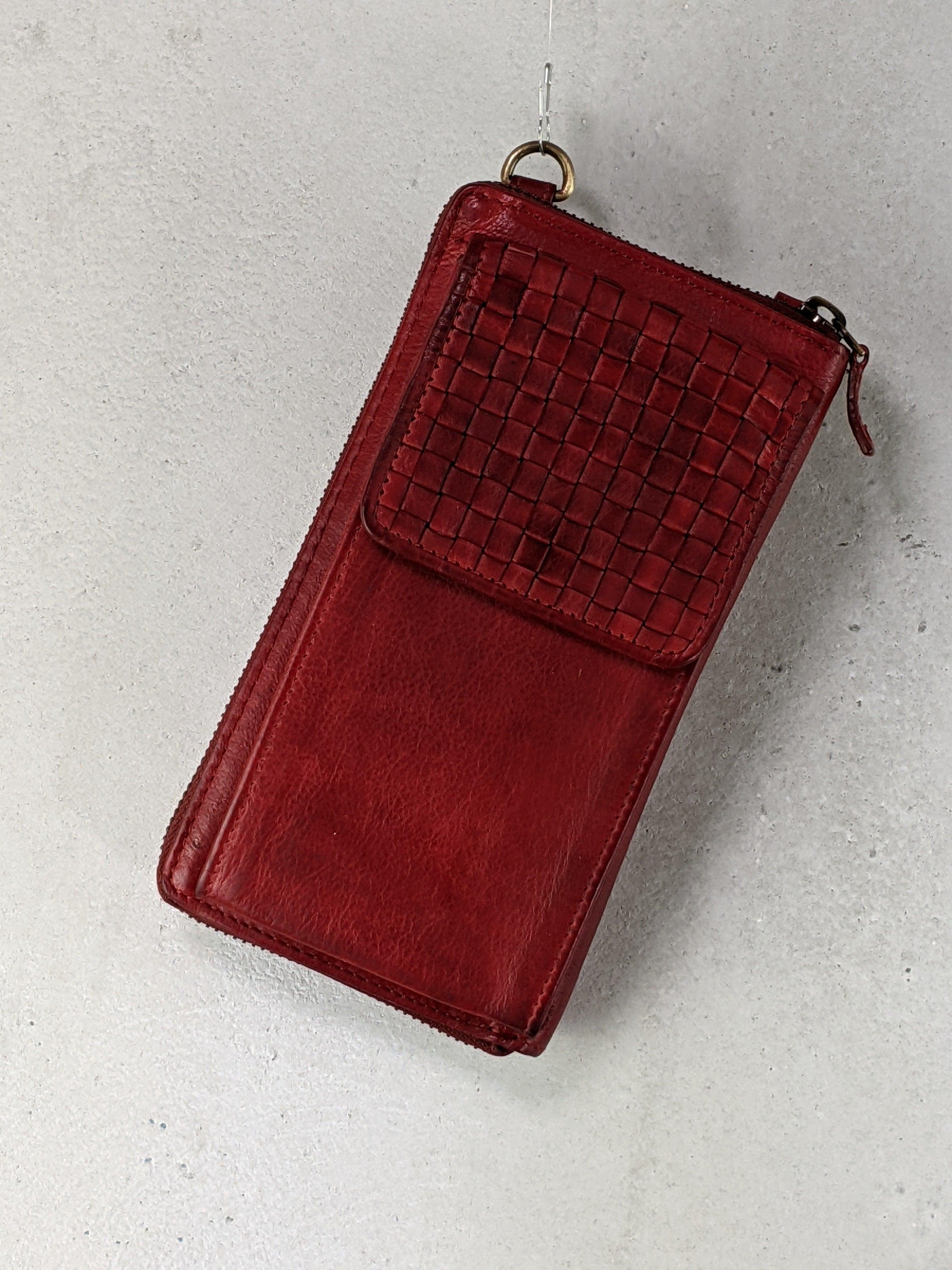 Kolibri Ulm - Geldbeutel mit Handytasche - geflochtenes Leder - kolibri-ulm.de - Accessoires, Clutch, Damen, Geldbeutel, Geldbörse, Handtasche, Handy, Handytasche, Leder, Ledergeldbeutel, Ledertadsche, Ledertasche, Ledertaschen