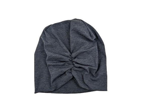 Beanie with elastic gathered, plain