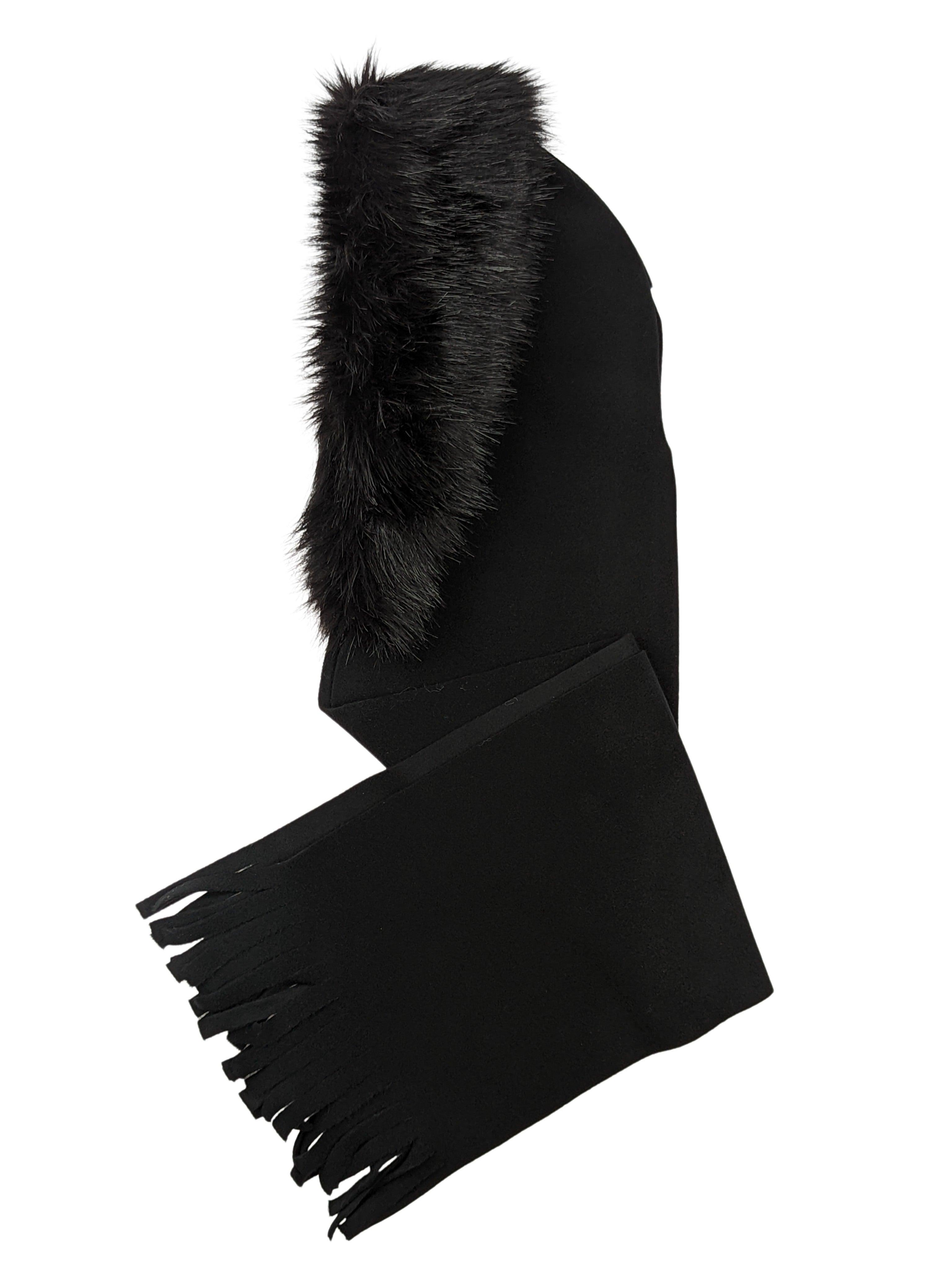 Gebeana - Schalhaube aus Fleece mit Fransen - kolibri-ulm.de - Accessoires, Damen, Schal, Schals & Tücher, Textilien, Wollschal, Wollschals, WS22