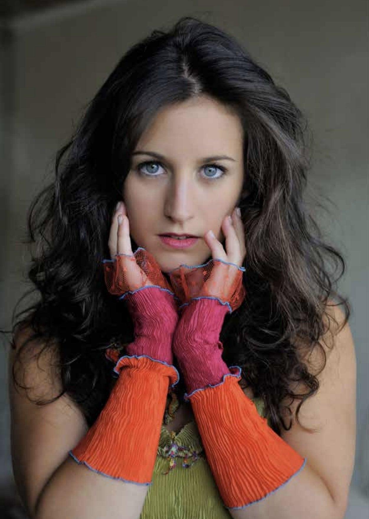 Monika - Lange Stulpen Manchettes Tulle - kolibri-ulm.de - Accessoires, Damen, Stulpen, WS22