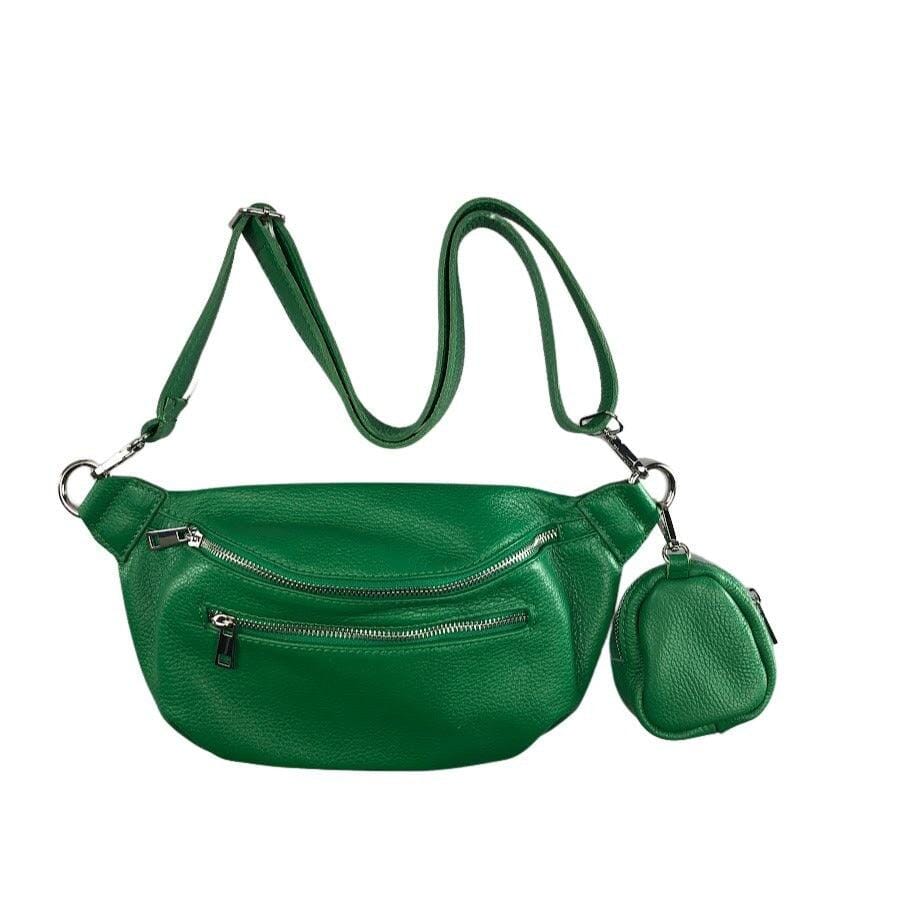 Kolibri Ulm - Crossbodybag mittelgroß mit zwei Reißverschlüssen und kleinem Geldbeutel extra - kolibri-ulm.de - Accessoires, Damen, Handtasche, Leder, Ledergeldbeutel, Ledertasche, Ledertaschen, WS21